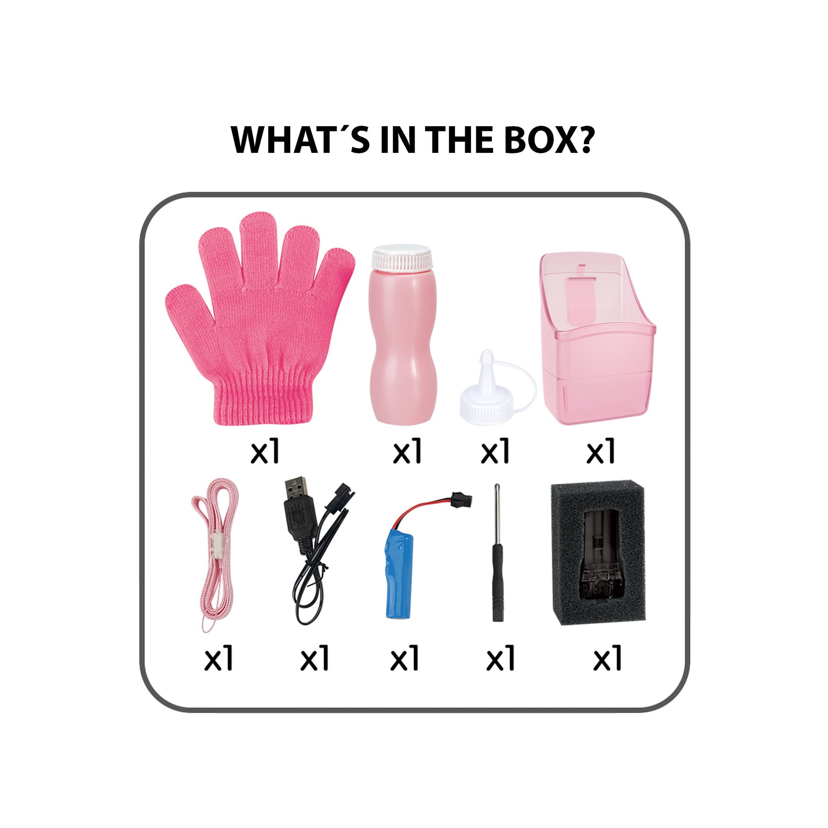 Piggy Zauberblasen-Set mit Rauch und Handschuhen