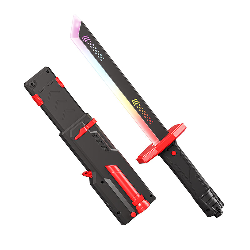 Espada de Luz LED Multicolor con Chispas Efecto de Vapor y Sonidos 45cm Longitud