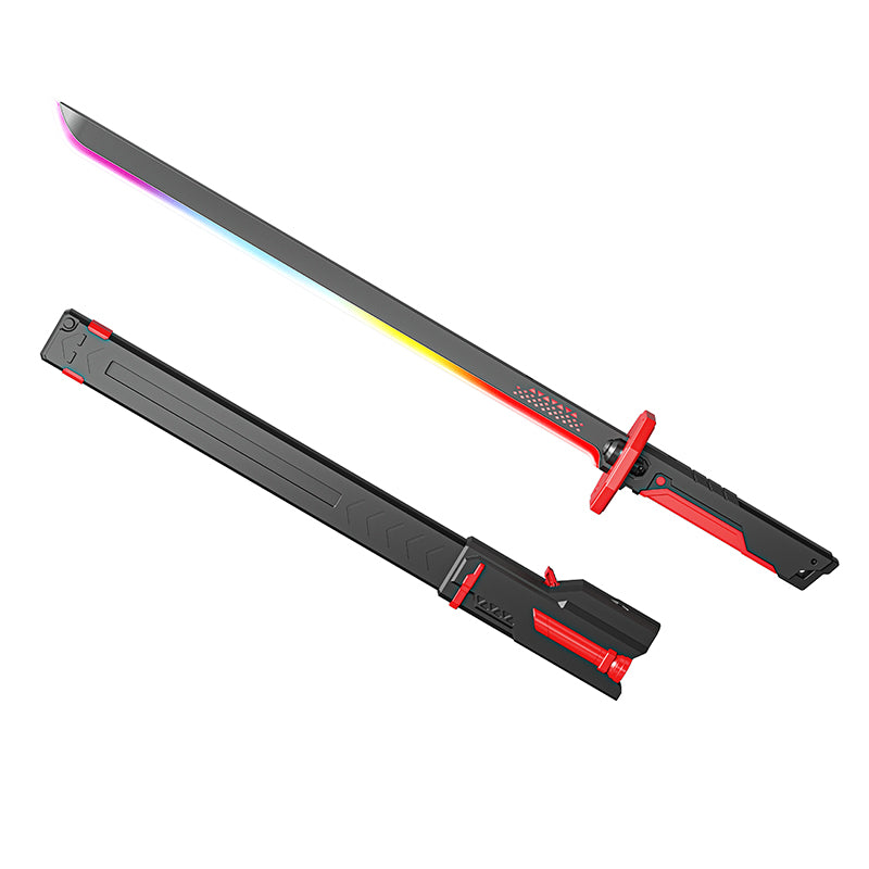 Espada de Luz LED Multicolor con Chispas Efecto de Vapor y Sonidos 80cm Longitud