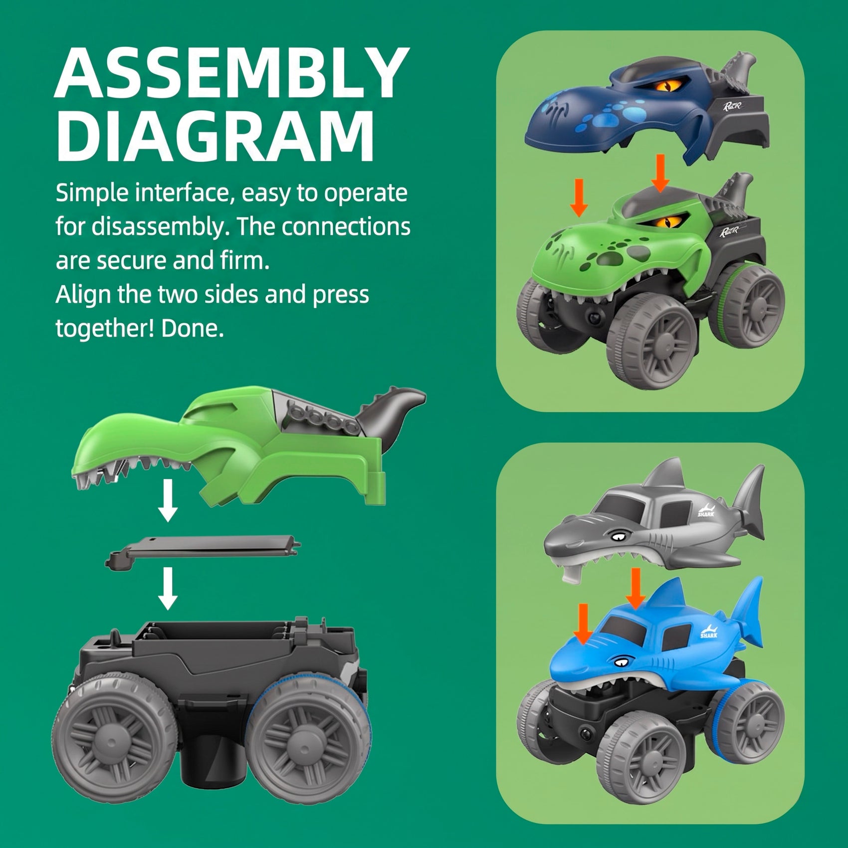 Pista de Coche Flexible de Dinosaurio DIY con Bucle 360° Circuito Modular Eléctrico para Niños 138 piezas