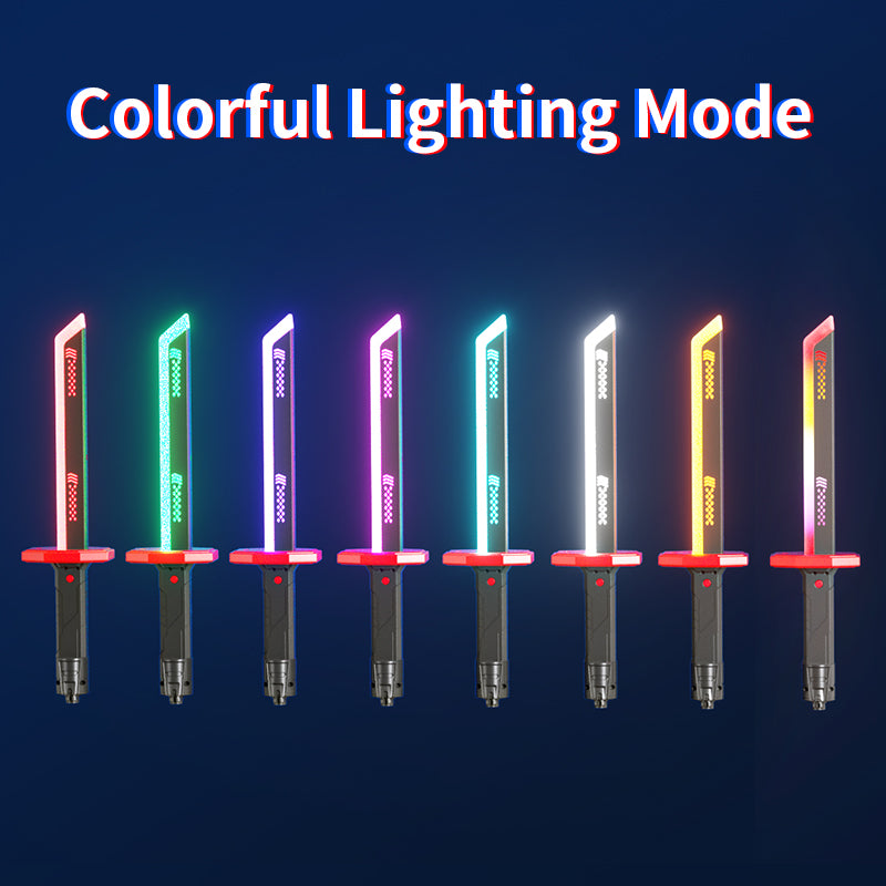 Espada de Luz LED Multicolor con Chispas Efecto de Vapor y Sonidos 45cm Longitud