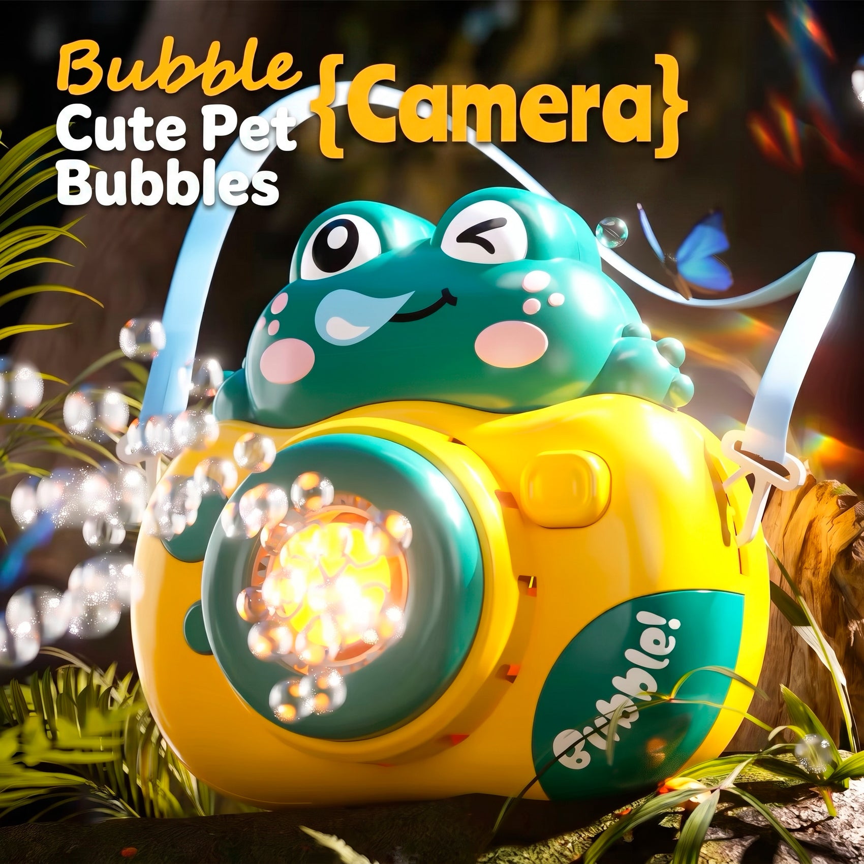 Máquina de Burbujas con Líquido Incluido para Niños con Luces y Música