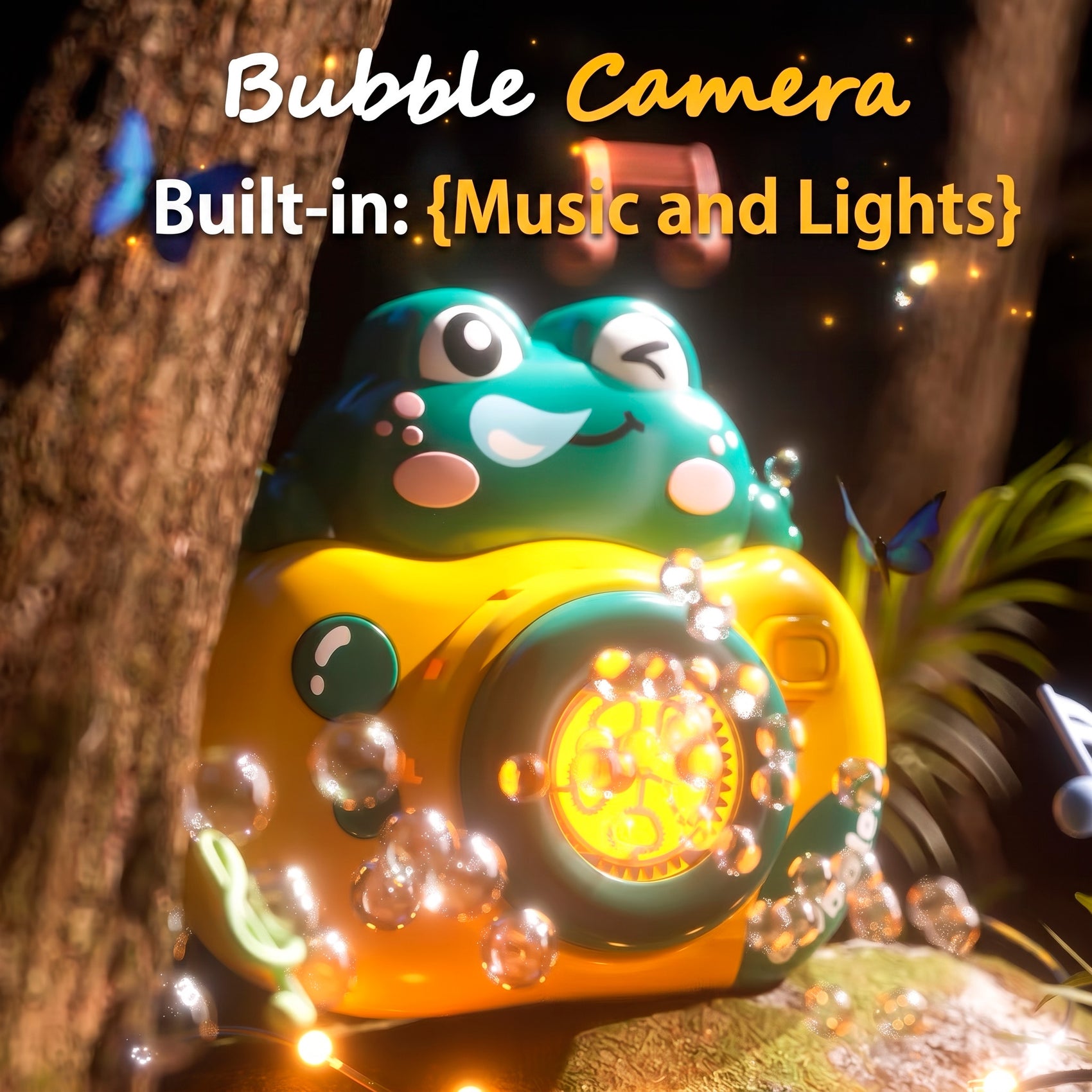 Máquina de Burbujas con Líquido Incluido para Niños con Luces y Música