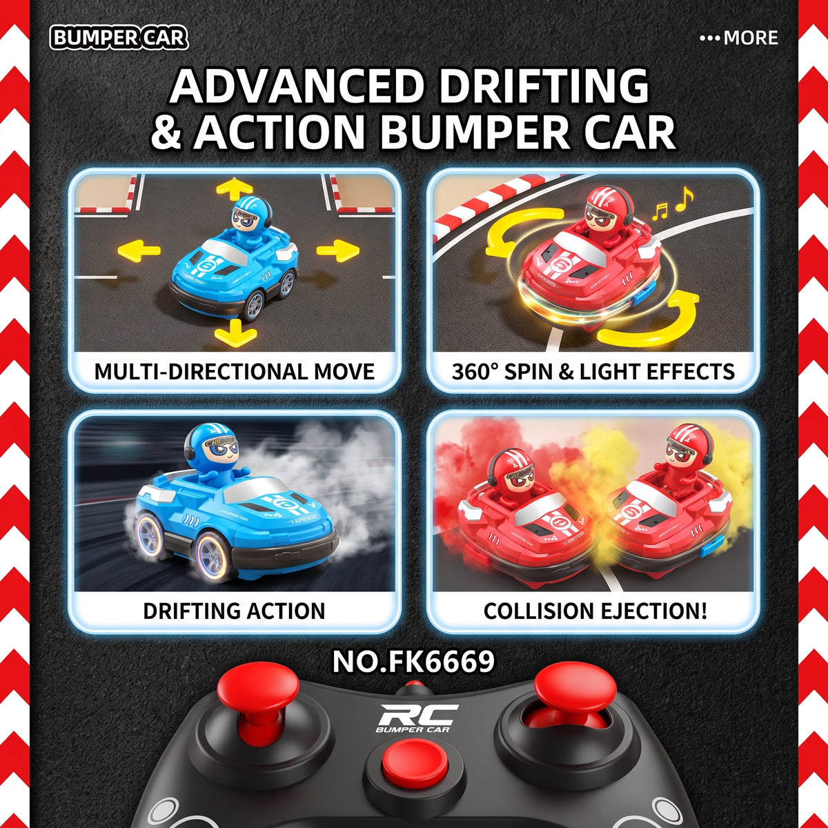 Juego de Coches de Choque Teledirigidos para 2 Jugadores Batalla de Autos Radiocontrol con Expulsión de Piloto Juguete Interactivo Multijugador Padre e Hijo