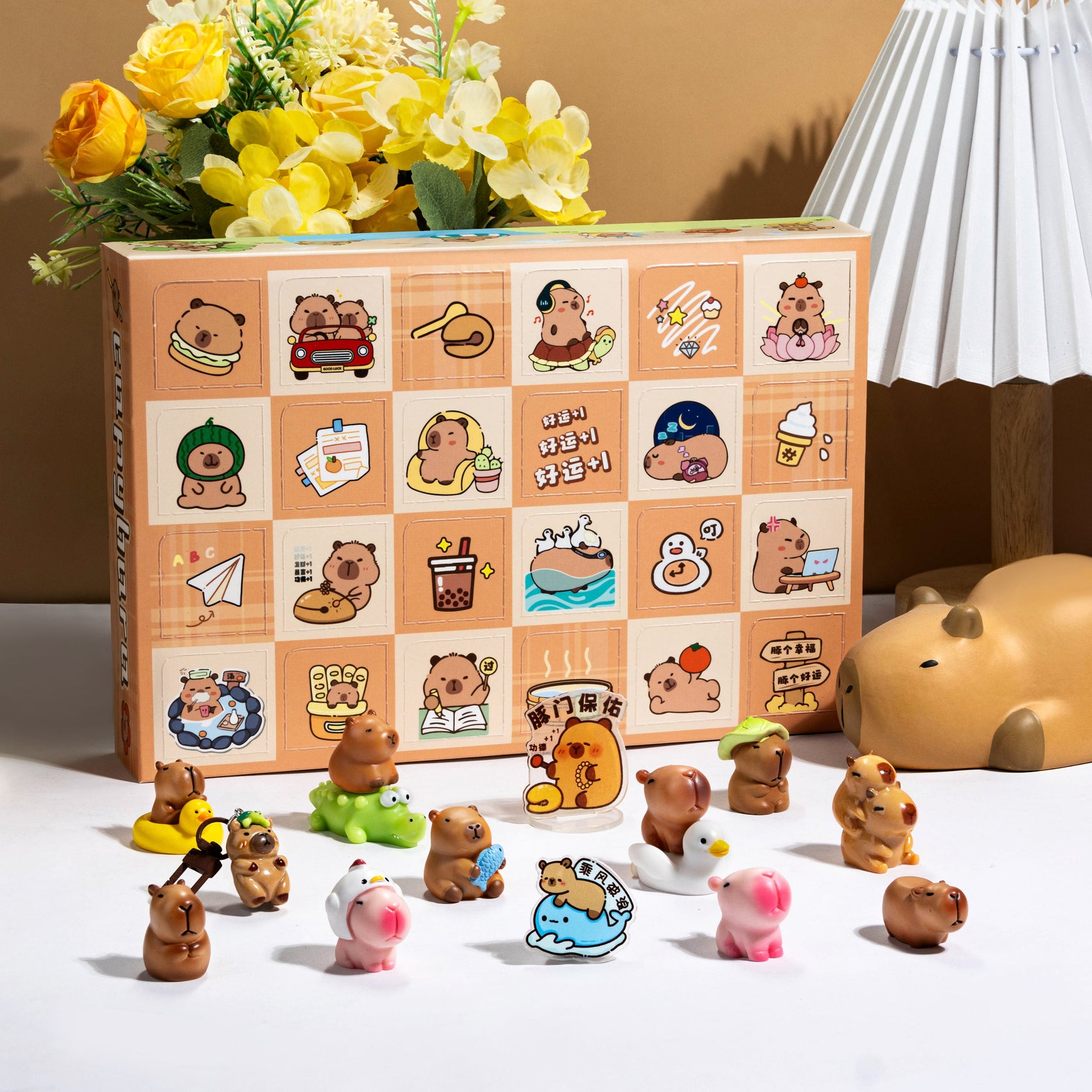 CAJA SORPRESA FIGURAS CAPIBARAS 24 PCS