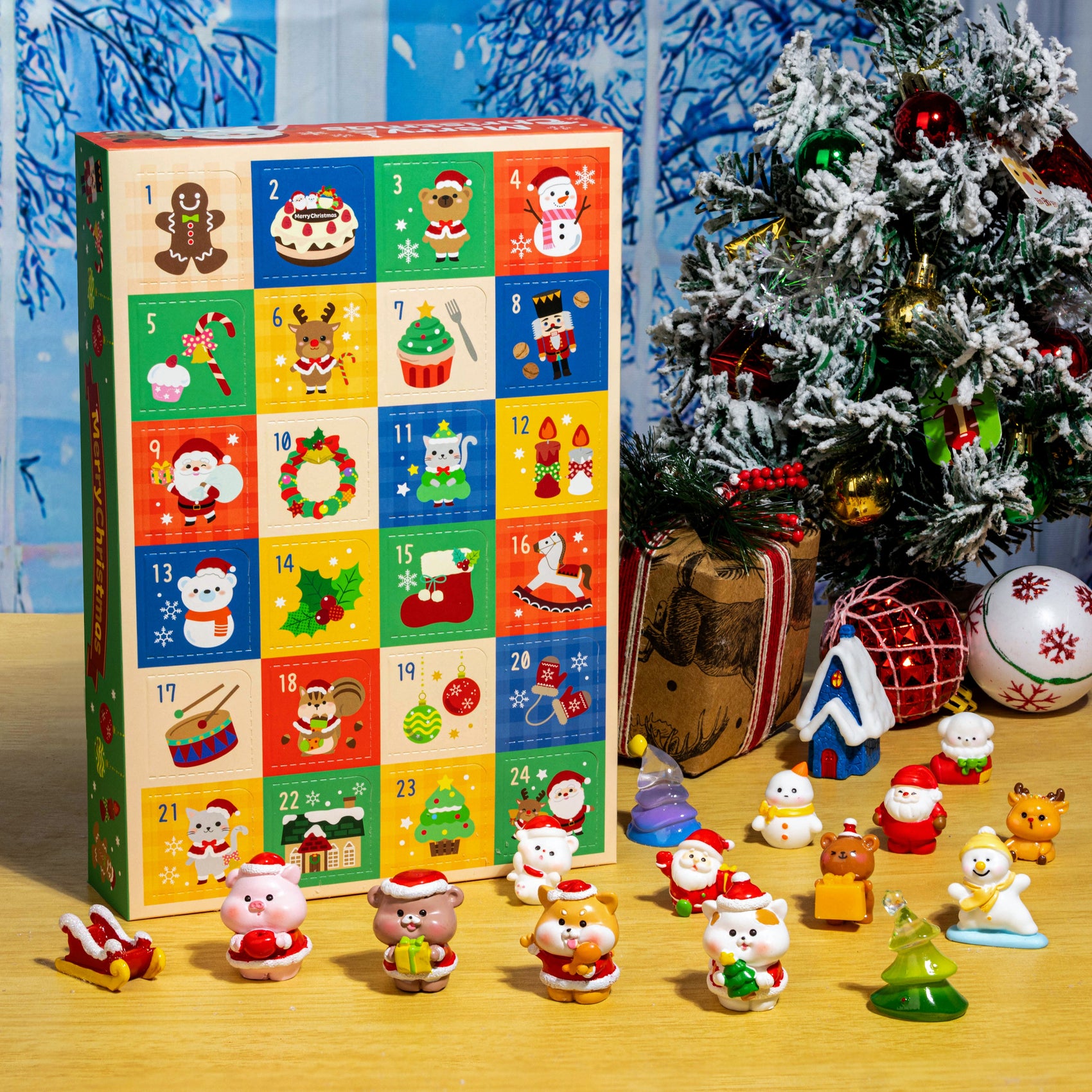 CAJA SORPRESA FIGURAS NAVIDEÑAS 24 PCS