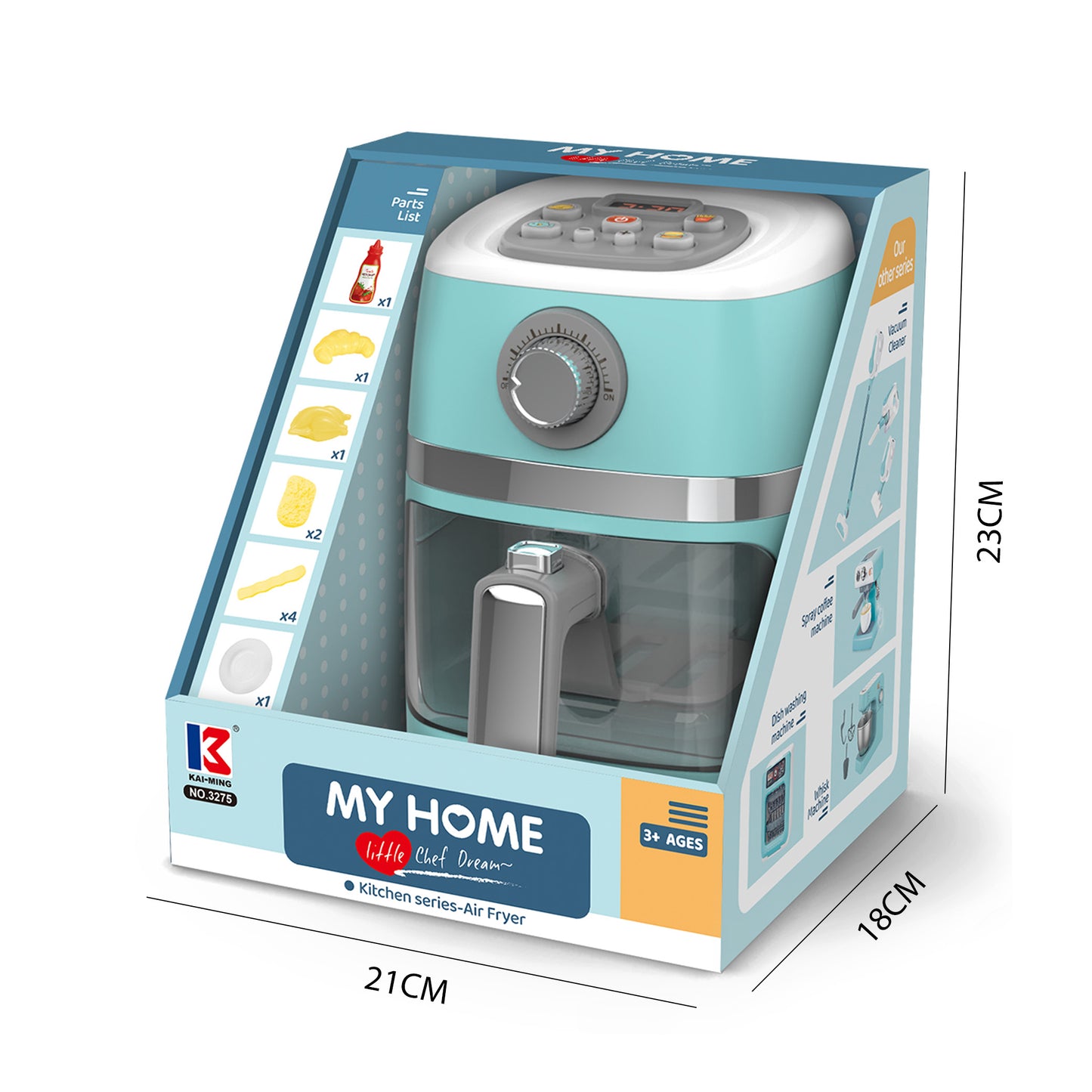 FREIDORA DE AIRE ELECTRICA MULTIFUNCION CON ACCESORIOS