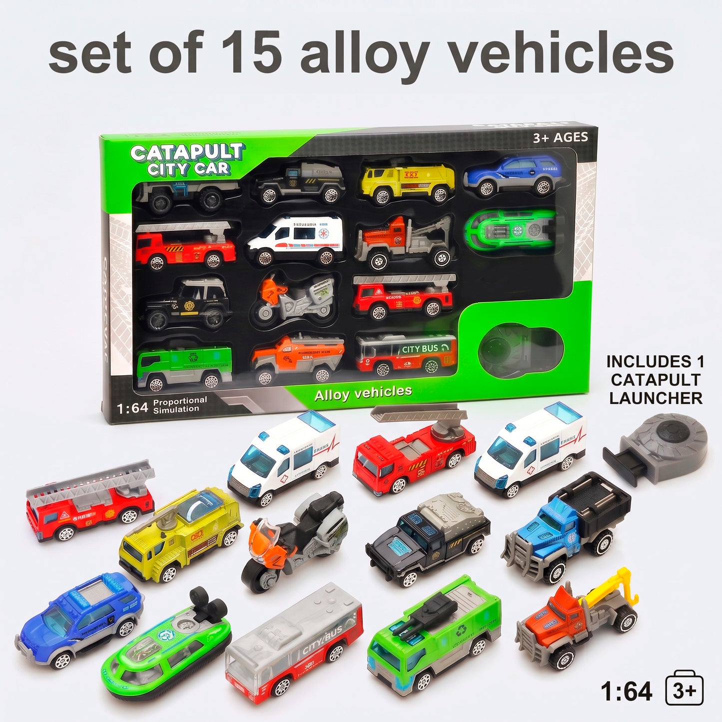 LOT DE 9 VOITURES EN ALLIAGE À L'ÉCHELLE 1:64