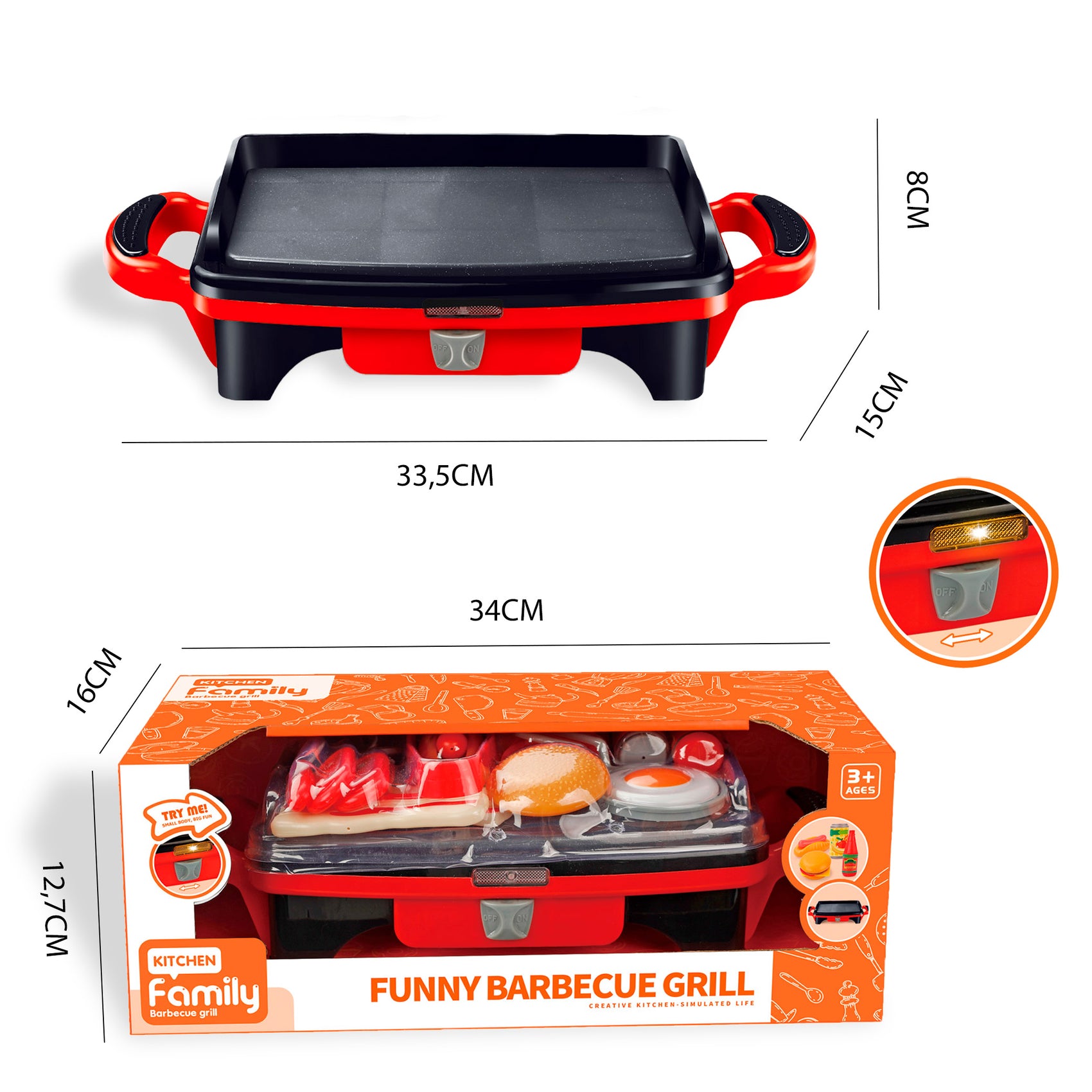 Juego Parrilla de Barbacoa Interactiva con Luces Sonidos y Accesorios