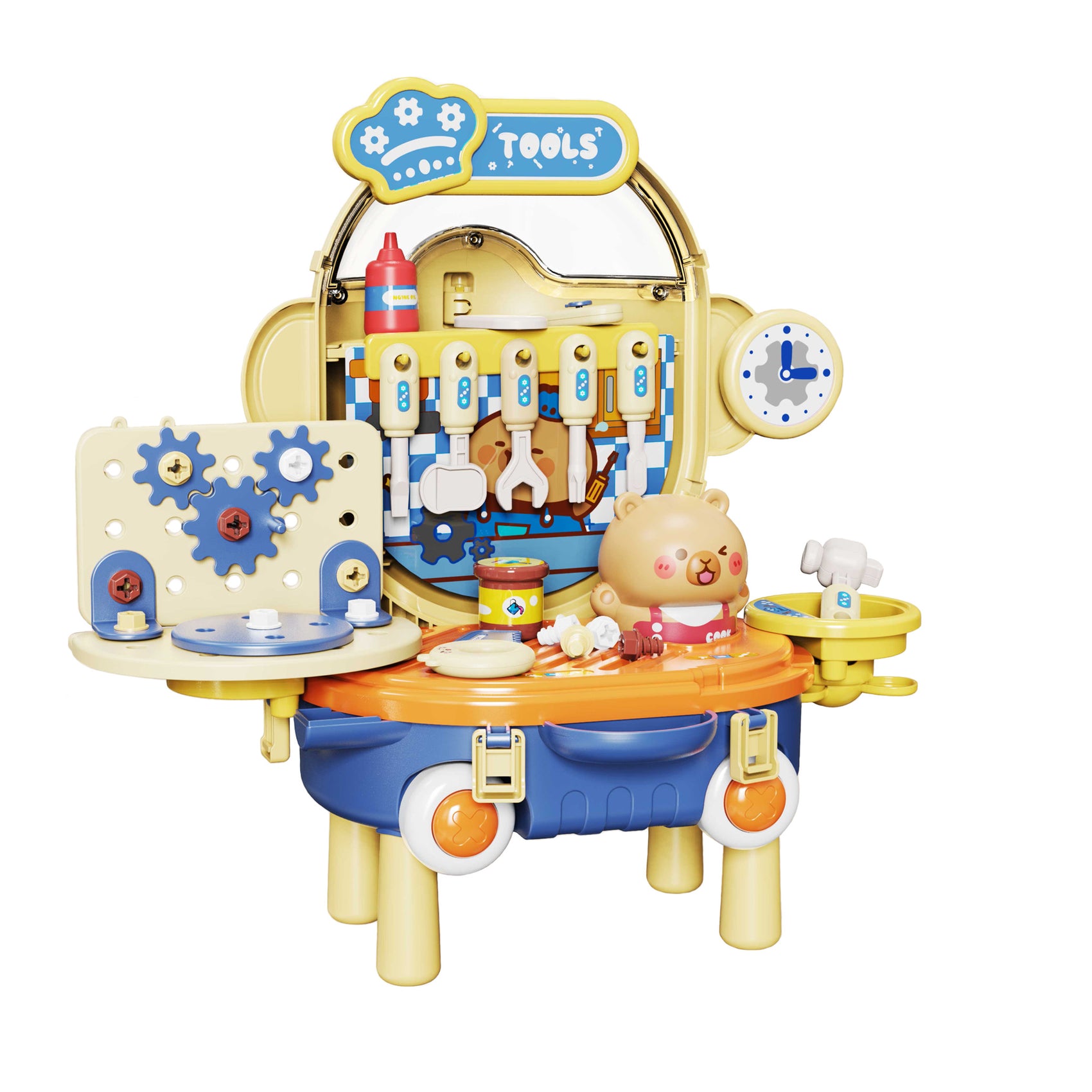 MALETIN JUEGO DE HERRAMIENTAS CON FORMA DE AVION Y ACCESORIOS