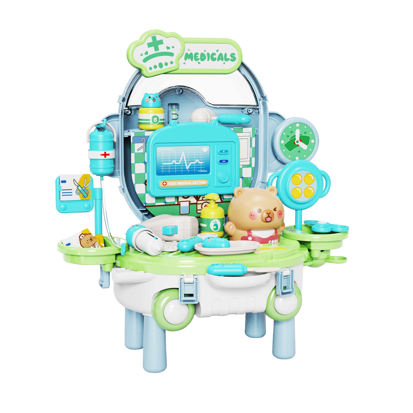 MALETIN JUEGO DE MEDICO CON FORMA DE AVION Y ACCESORIOS