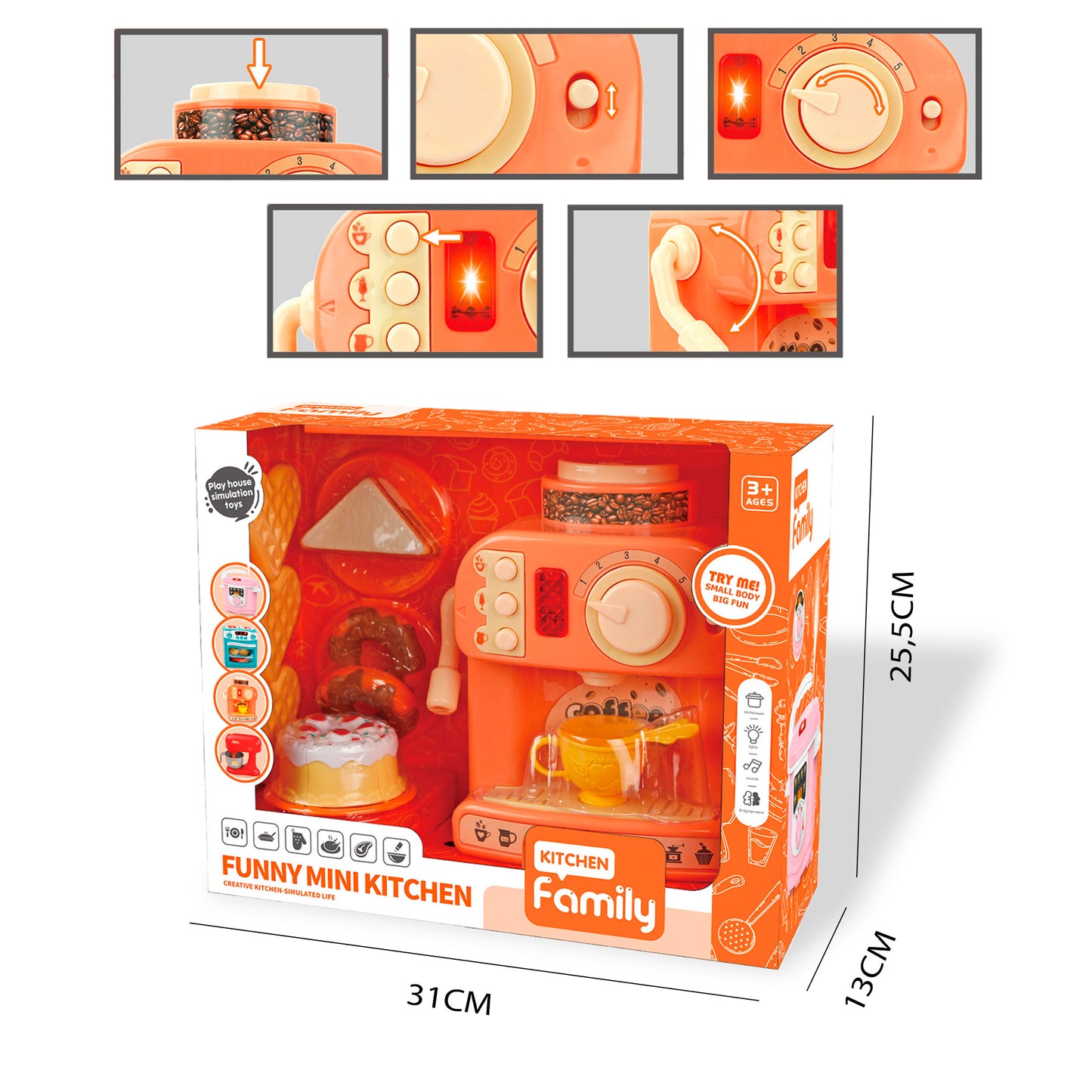 Caja juego cafetera interactiva Newplay - empaque producto