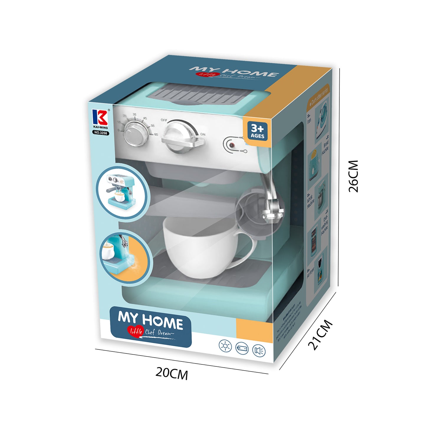 CAFETERA DE JUGUETE ELECTRICA CON FUNCION DE VAPOR