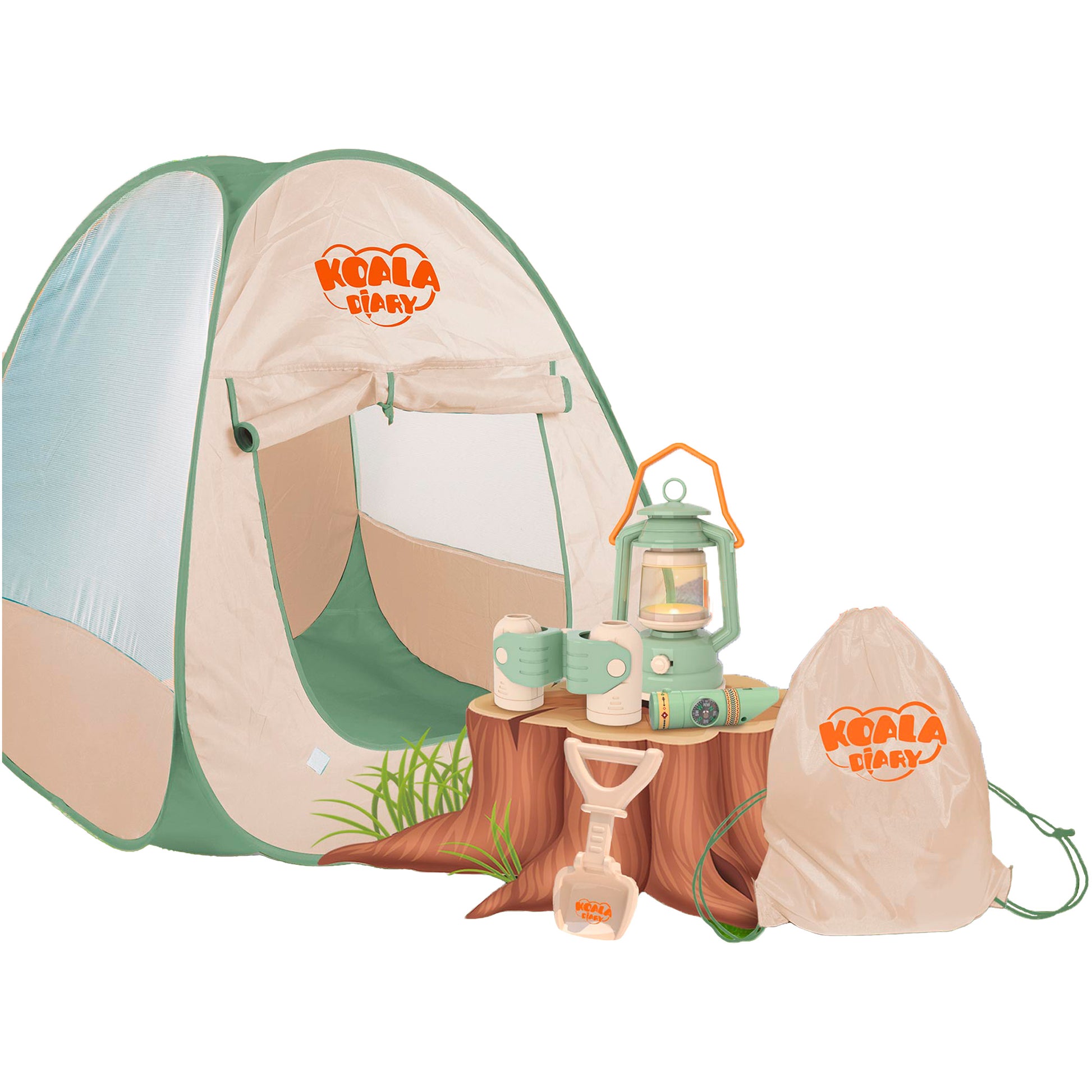 Set camping portátil con tienda campaña y accesorios Newplay - juguete exterior