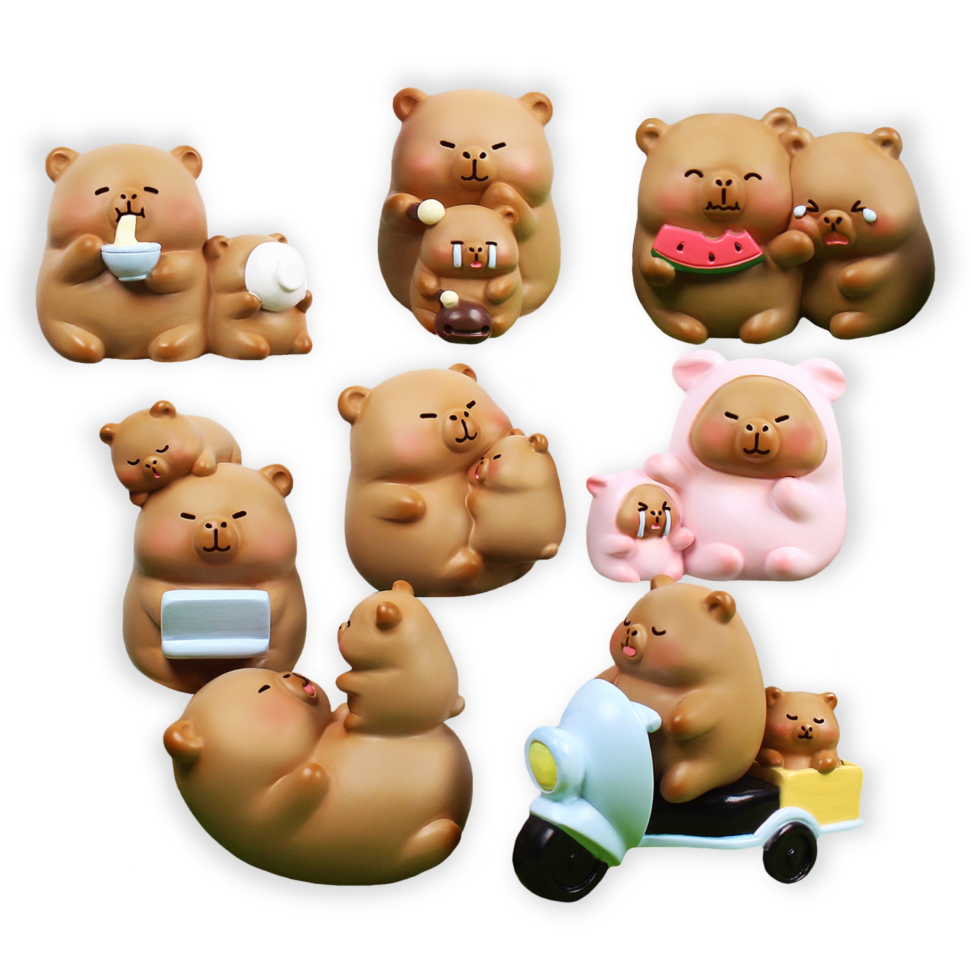 Blind box Mamá y Bebé Capibaras Newplay - figura sorpresa coleccionable