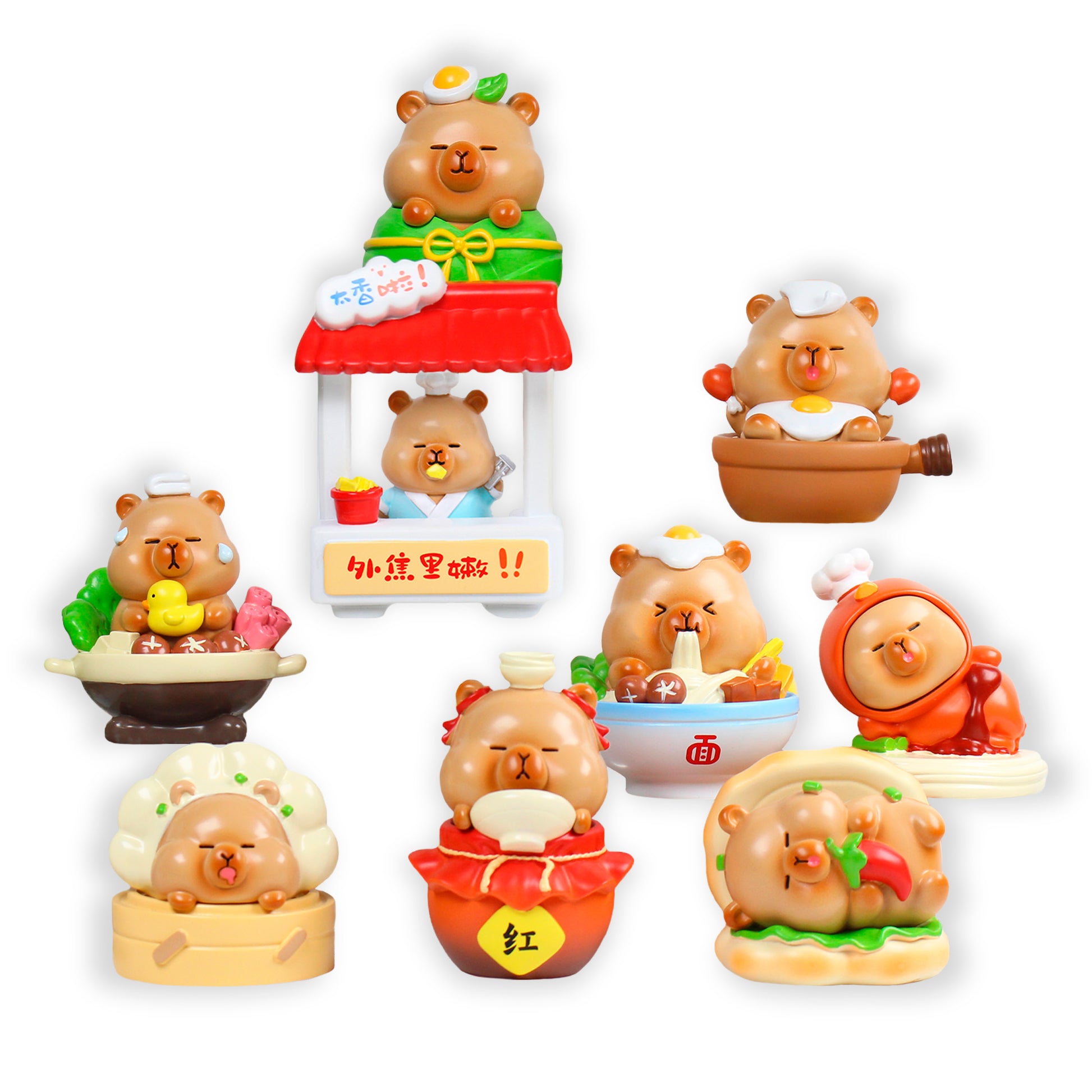 Blind box Capibara restaurante chino Newplay - figura sorpresa coleccionable