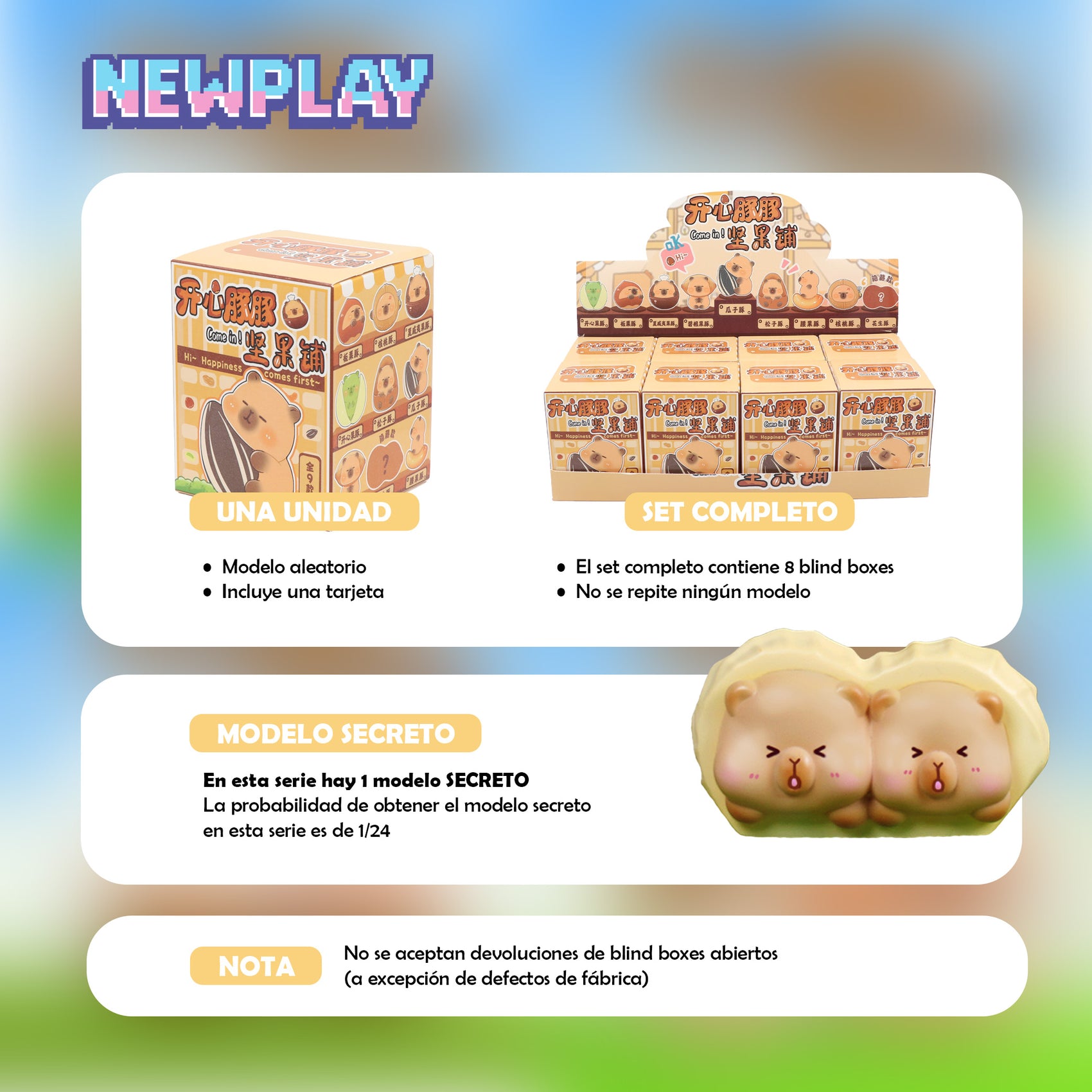 Blind box Serie de Disfraz de Nueces Capibara