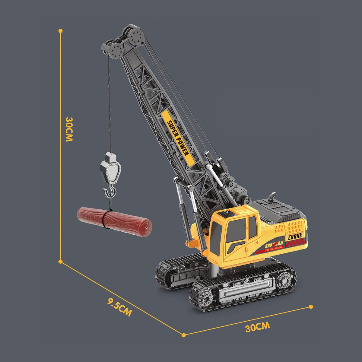 Bulldozer télécommandé avec lumières et musique
