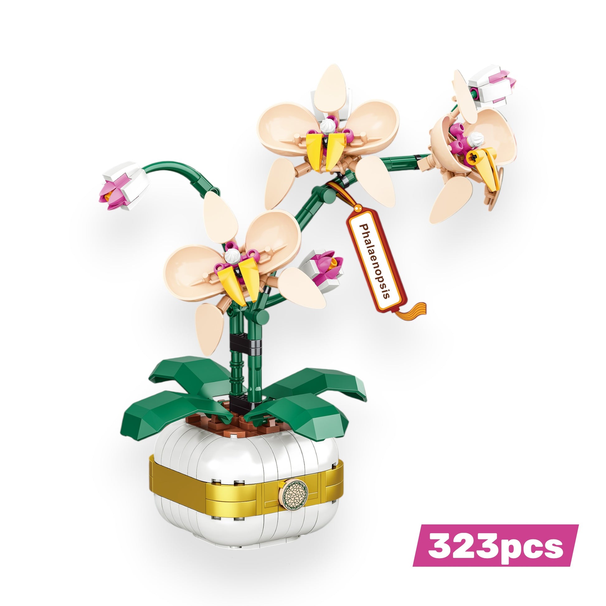 Bloques de construcción flor orquídea mariposa 323 piezas Newplay - juguete regalo felicidad