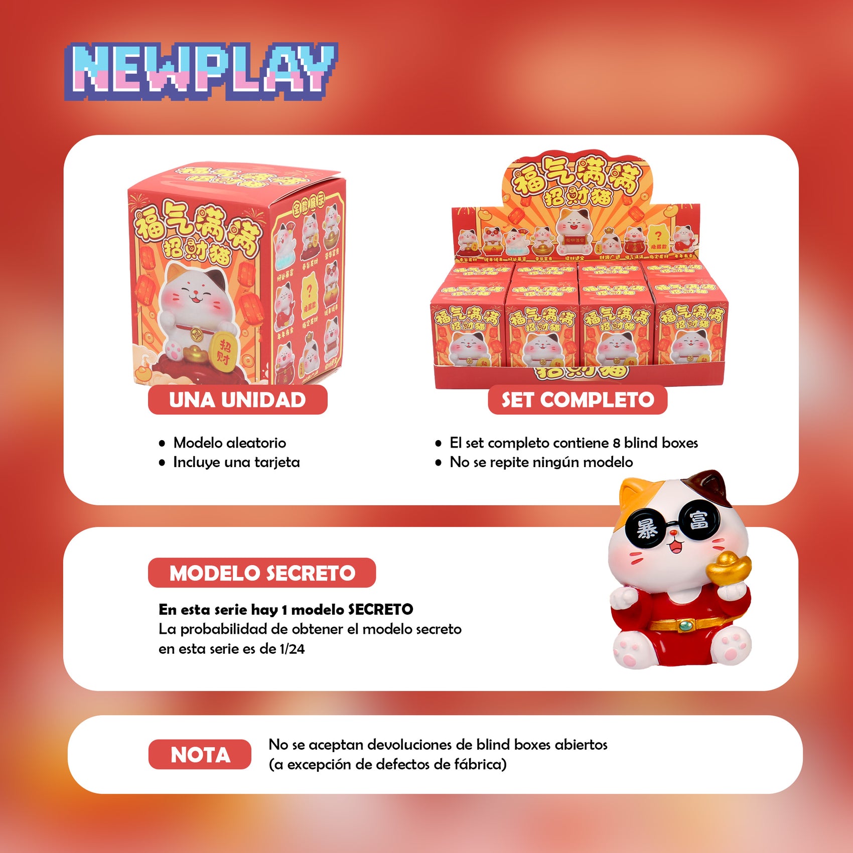 Blind box Serie de Gato de la Fortuna