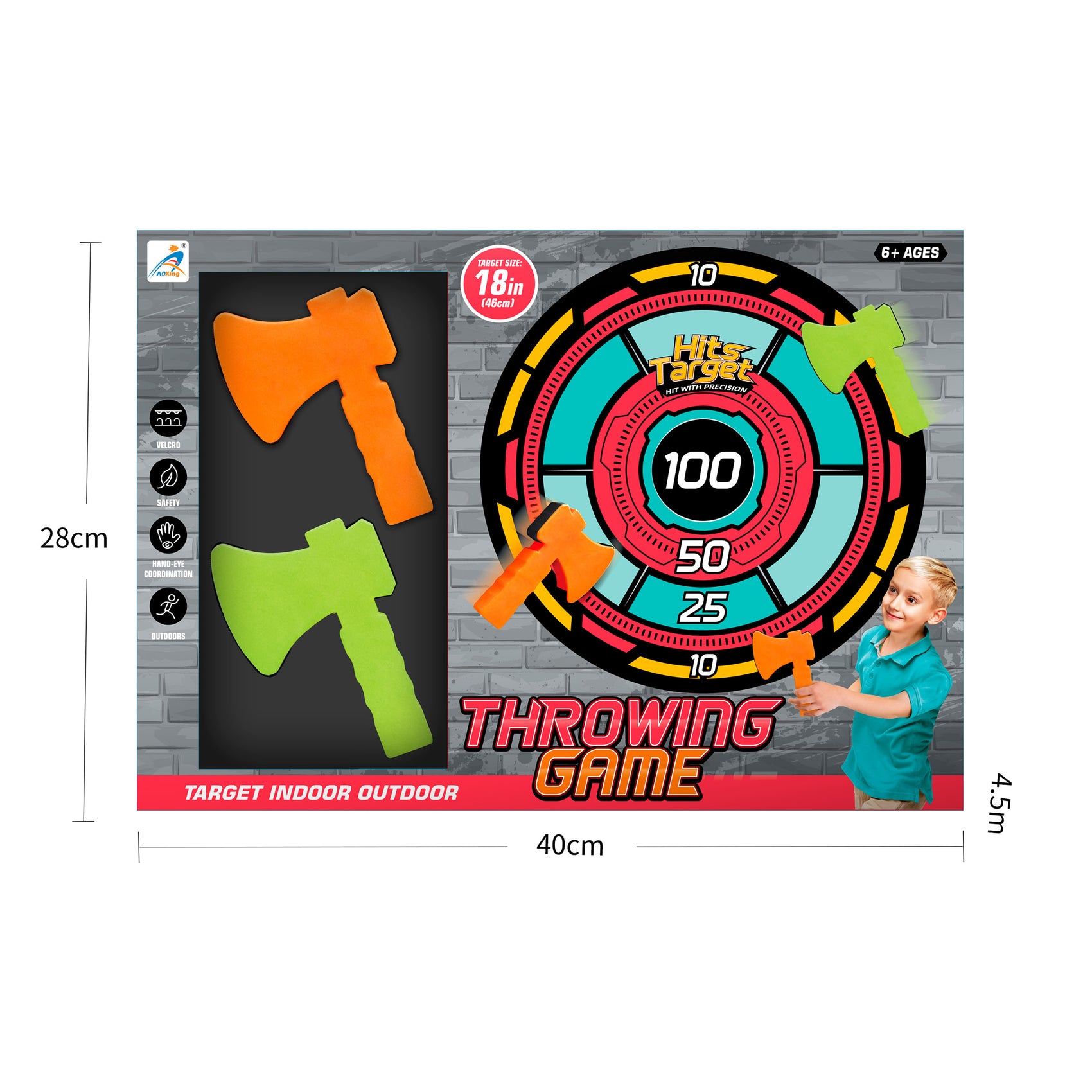 HACHA ARROJADIZA CON DIANA DE TELA