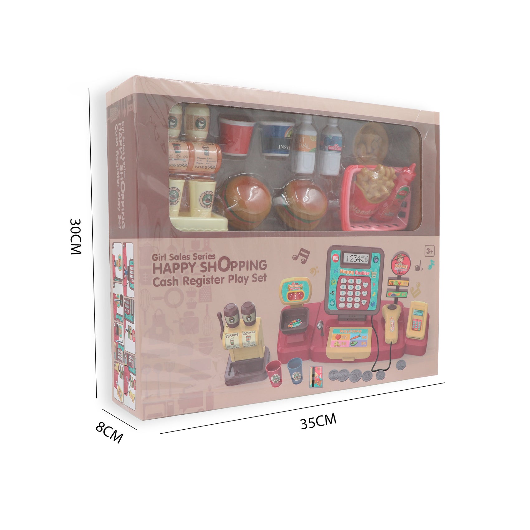 Caja Registradora de Hamburguesería con Sonidos y Accesorios