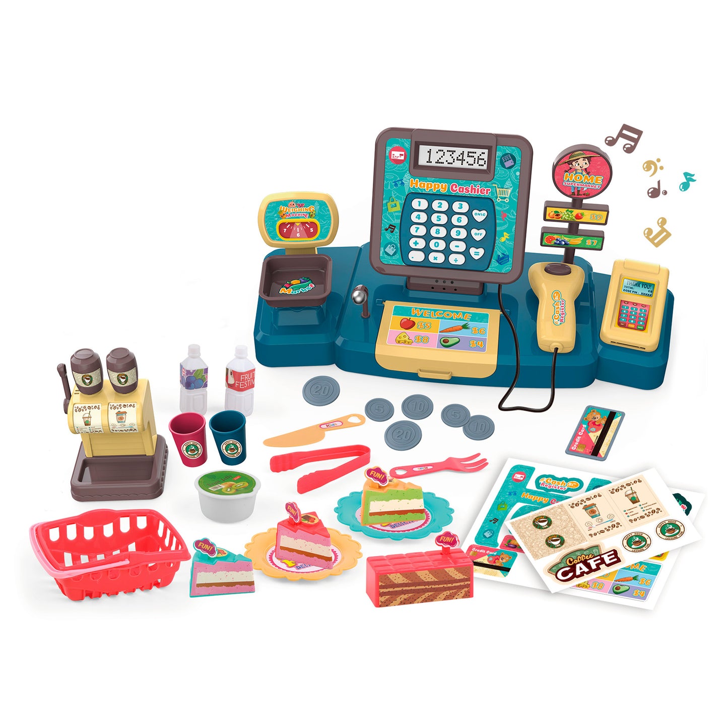 Caja registradora pastelería con sonidos y accesorios Newplay - juguete eléctrico