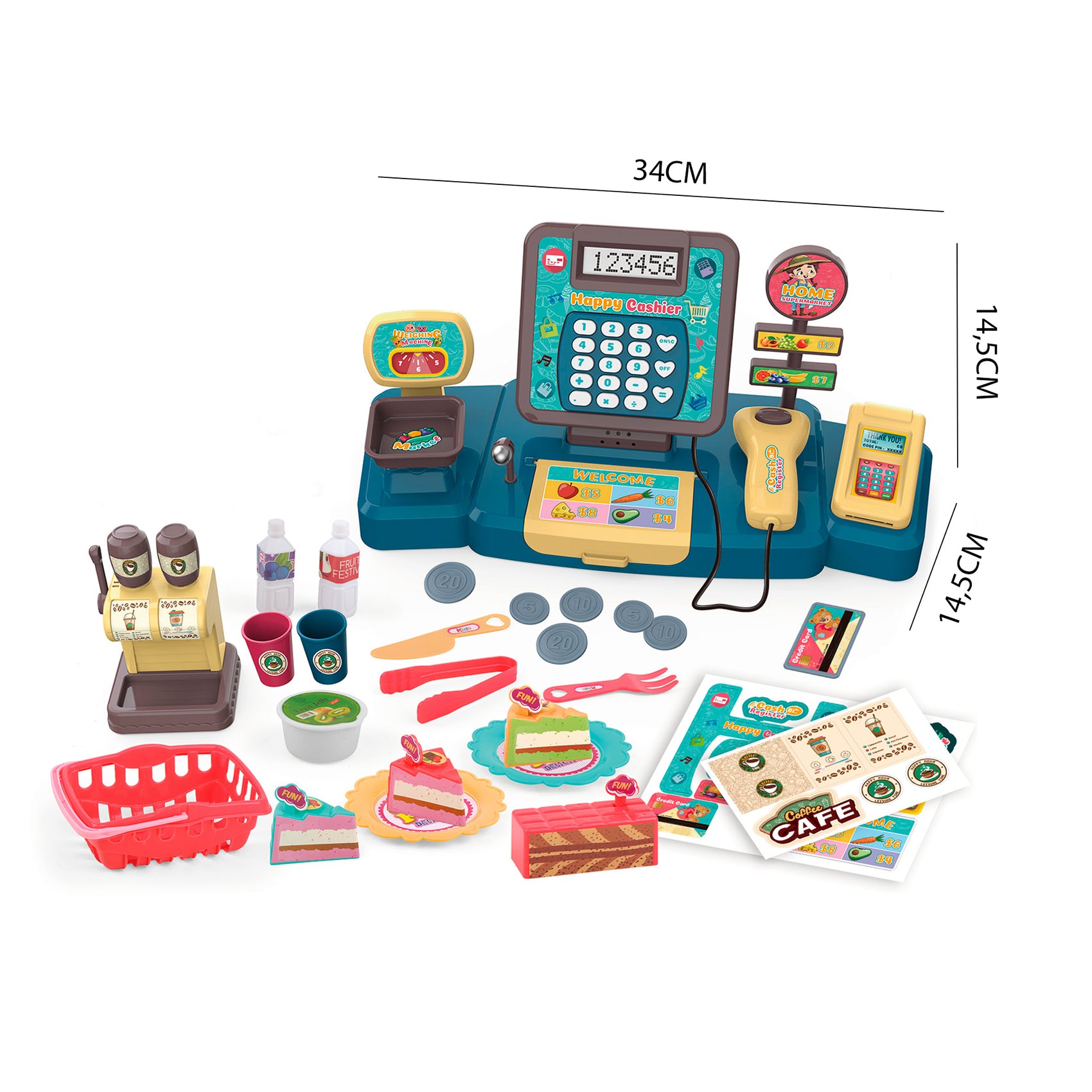 Caja Registradora de Pastelería con Sonidos y Accesorios