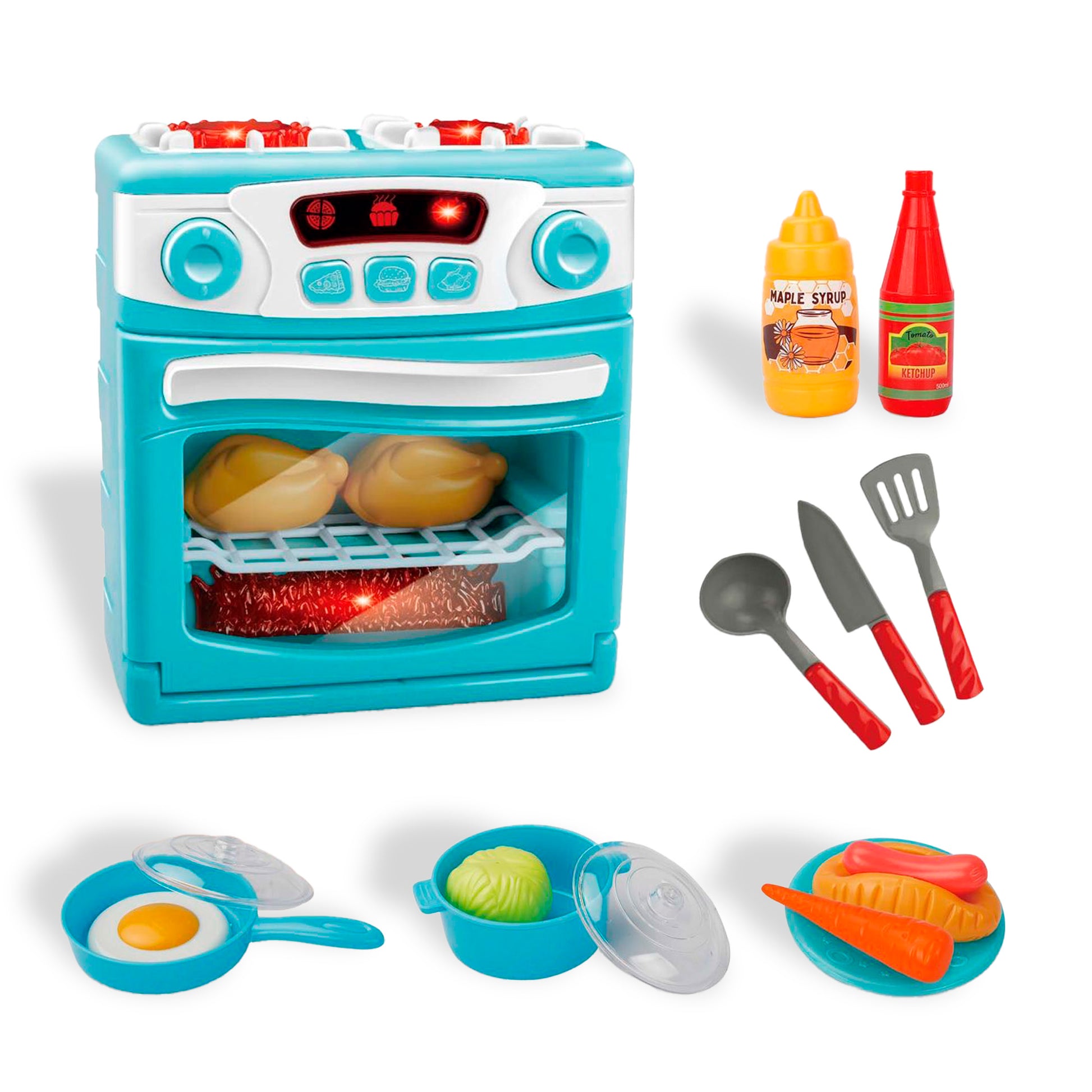Juego horno interactivo con luces sonidos y accesorios Newplay - juguete eléctrico