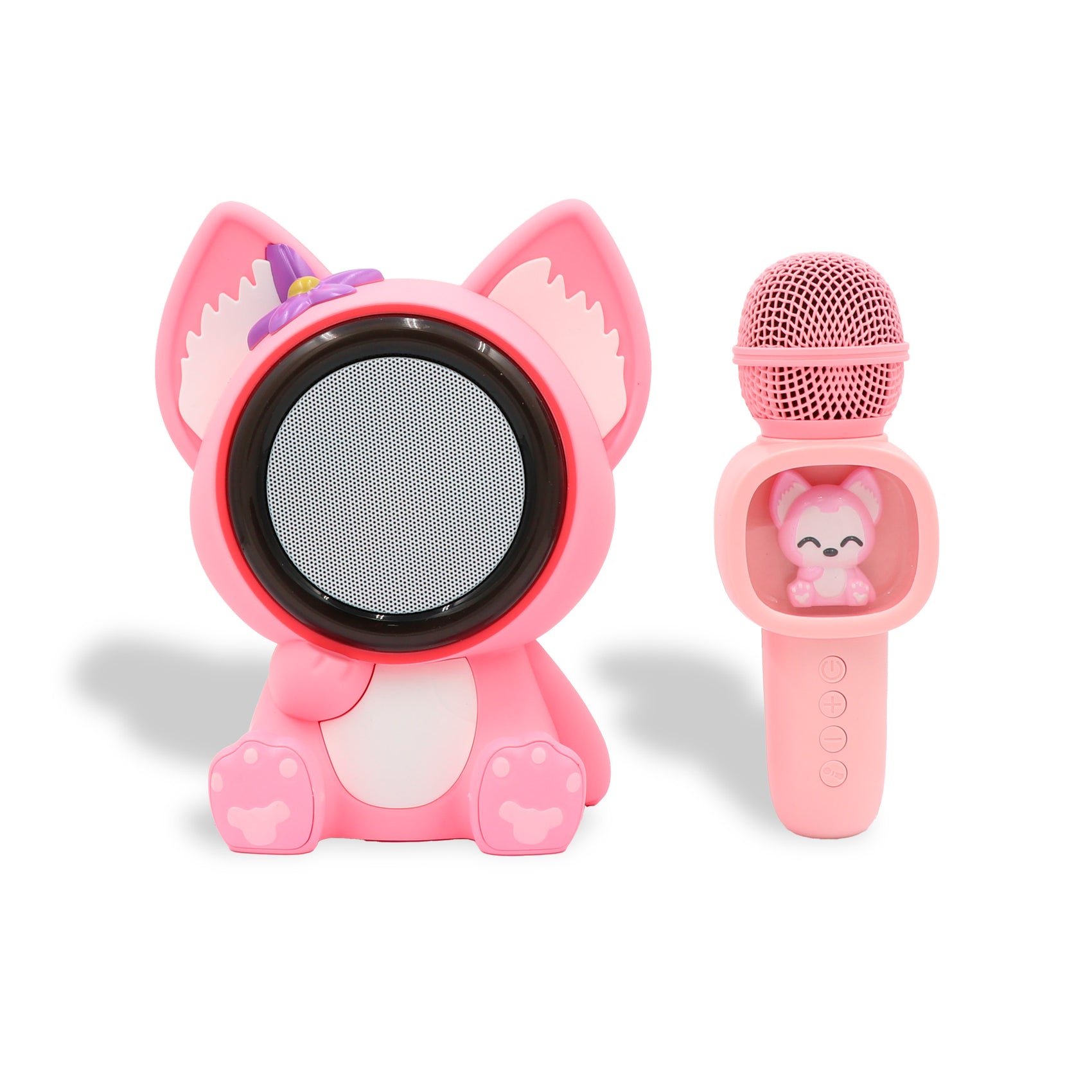 Set de Karaoke Ahri con Altavoz Bluetooth Micrófono Luces RGB y Música