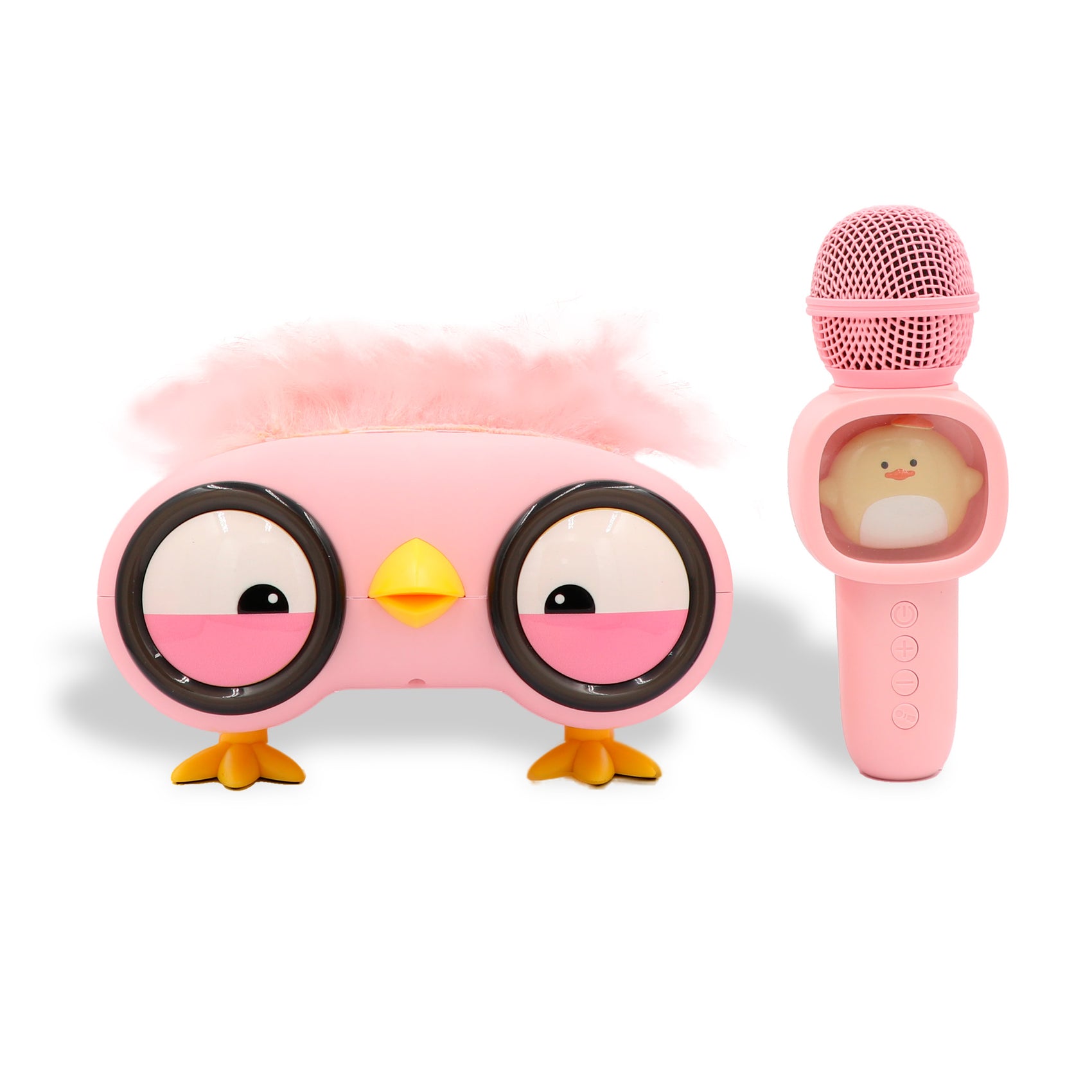 Set de Karaoke Pájaro con Altavoz Bluetooth Micrófono Luces RGB y Música