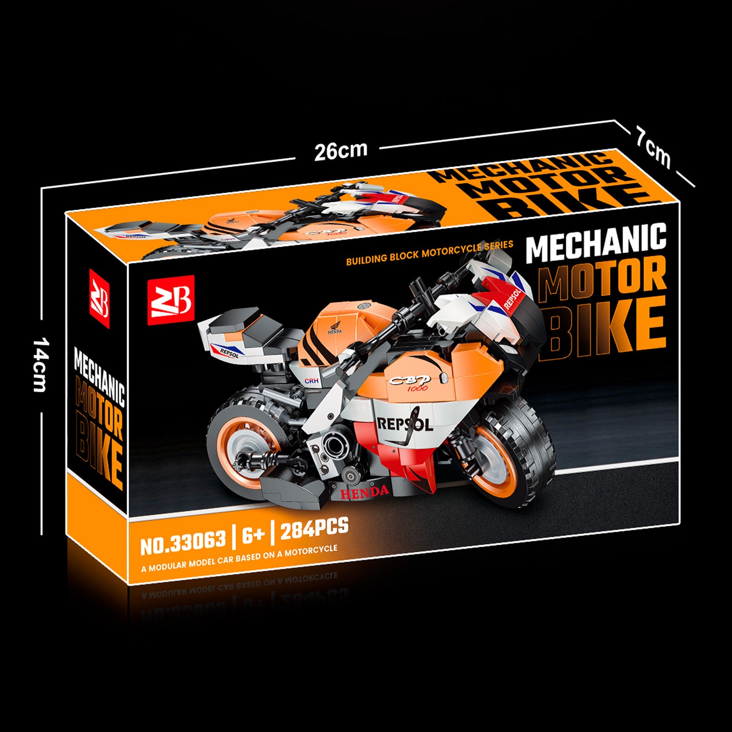 Racing Motorcycle Building Blocks 284 pieces