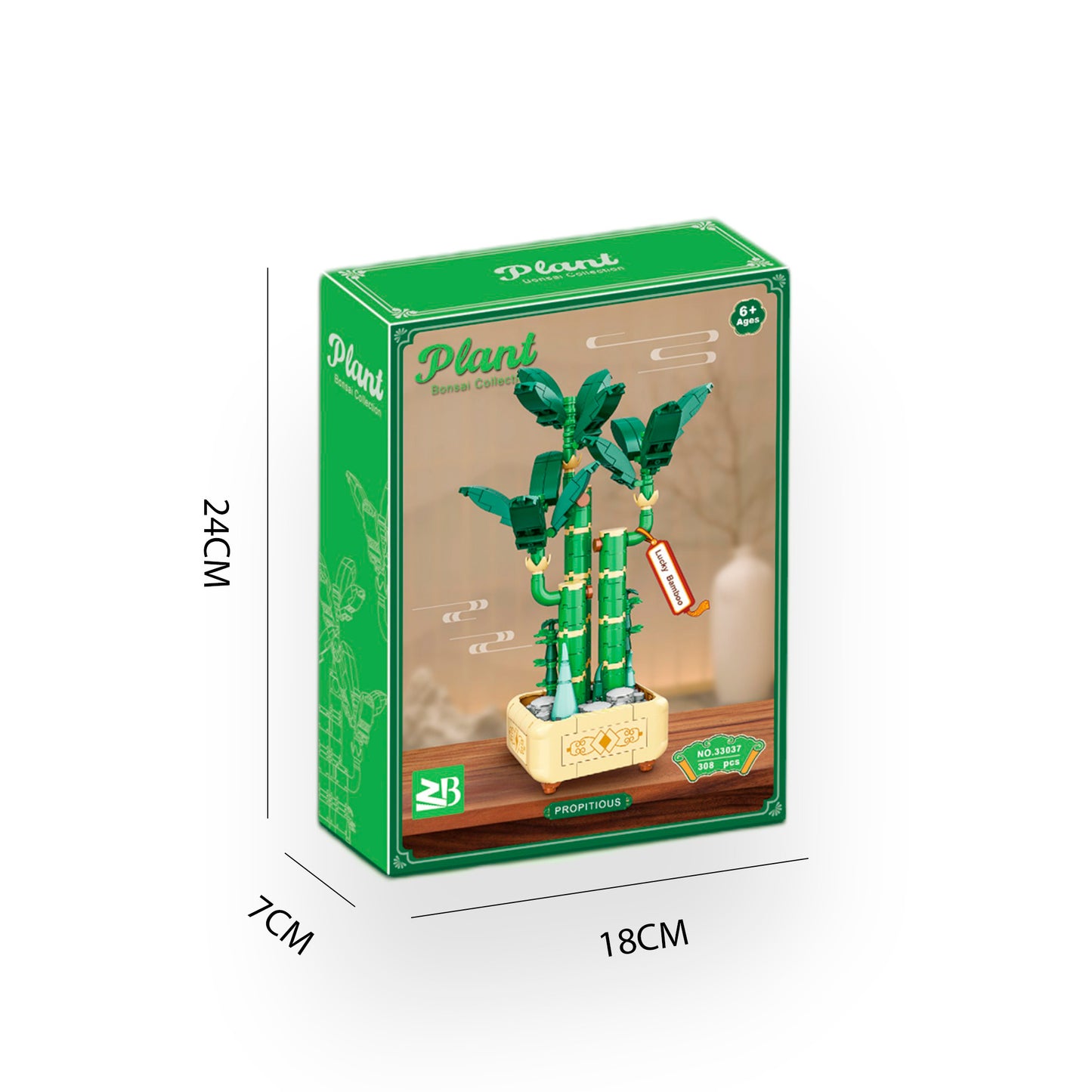 Bamboo Building Blocks of Prosperity 308 Pieces Gift to Wish Wealth and Honor