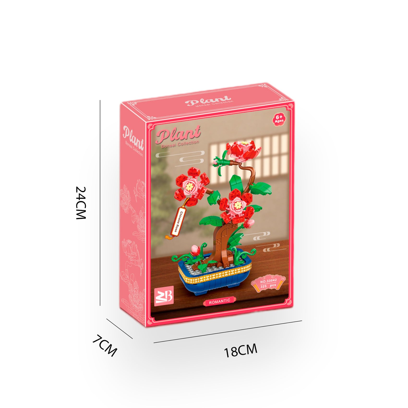 Bloques de Construcción Rosa China 325 piezas Regalo para Desear Amor y Romance