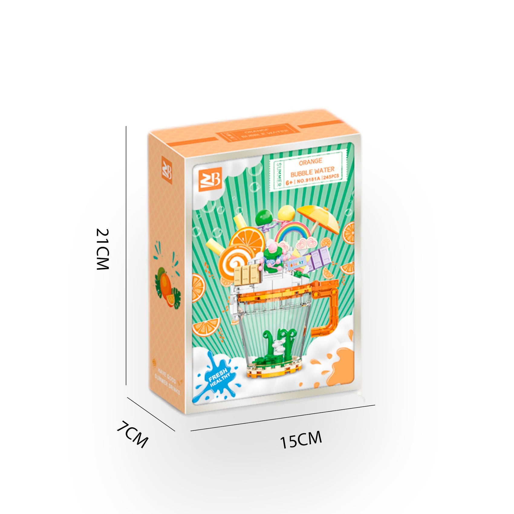 Bloques de Construcción Bubble Water Naranja 226 piezas