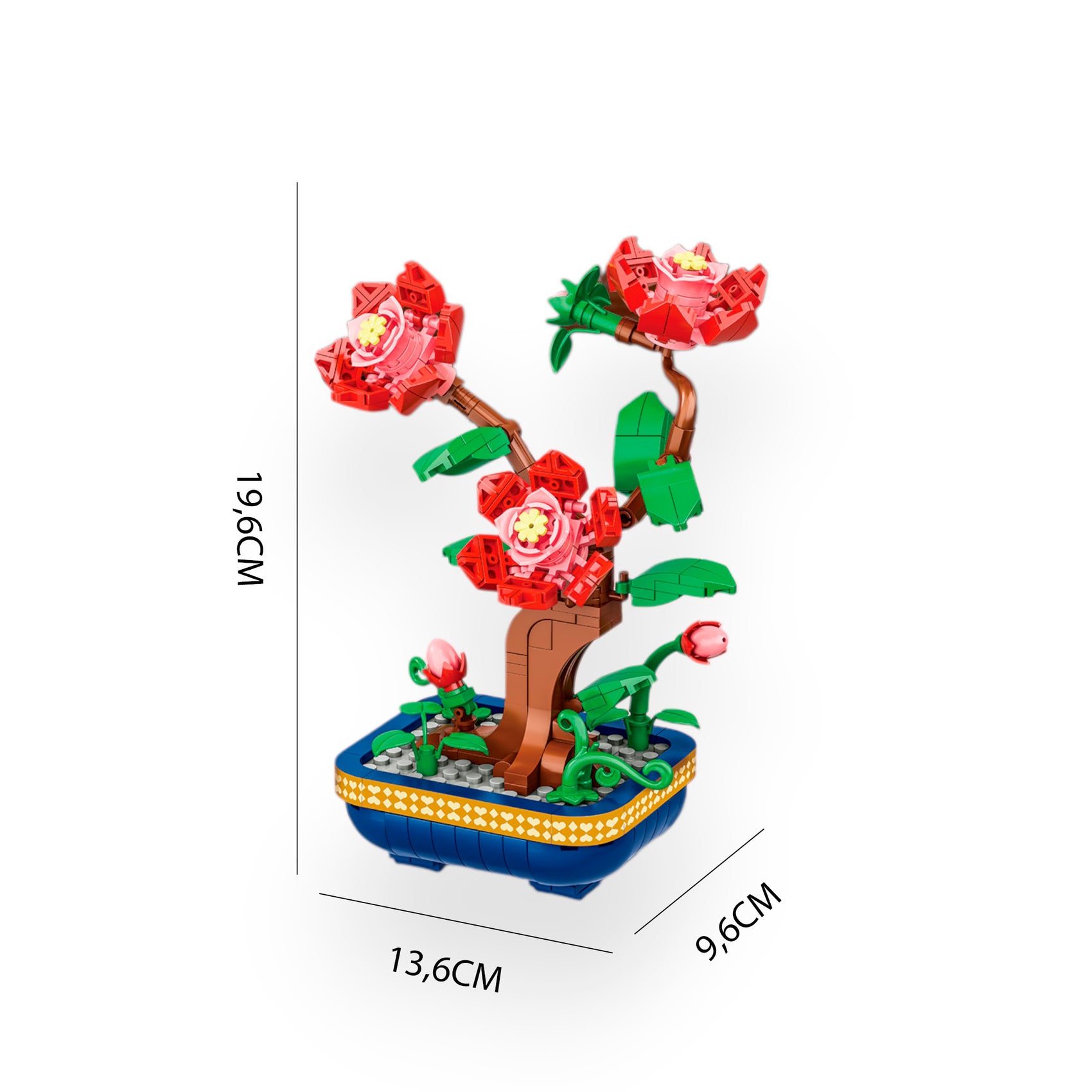 Bloques de Construcción Rosa China 325 piezas Regalo para Desear Amor y Romance