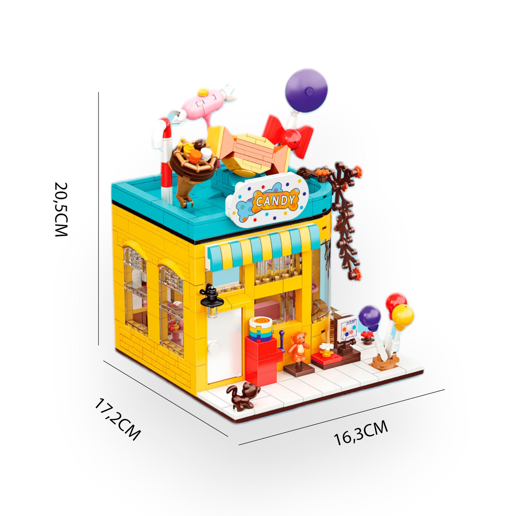Bloques de Construcción Candy Shop 641 piezas