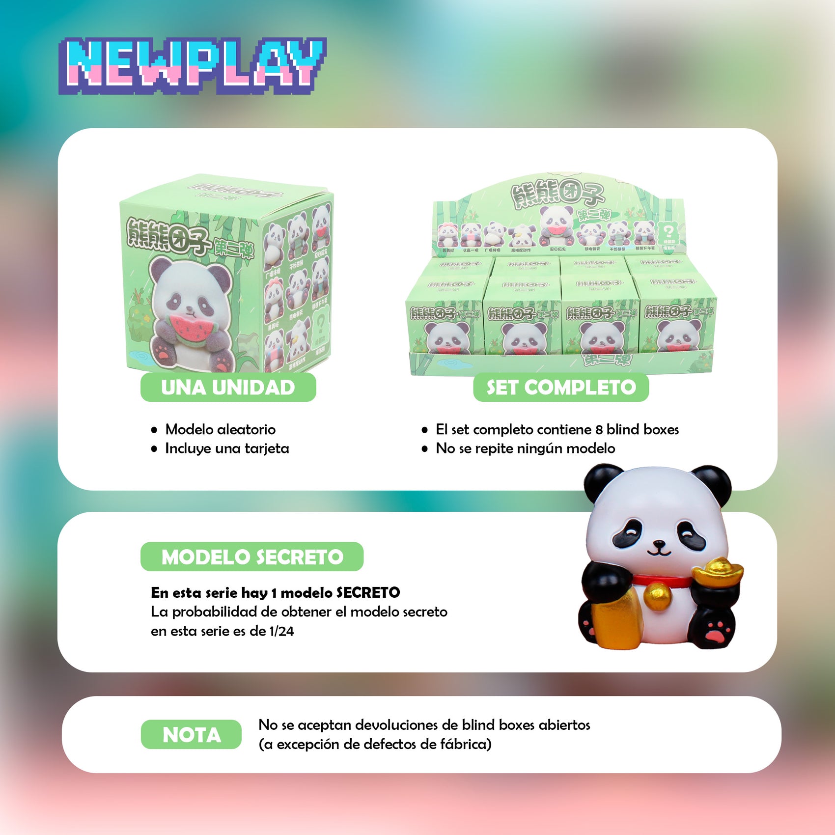 Blind box Serie de Estilo de Vida Oso Panda