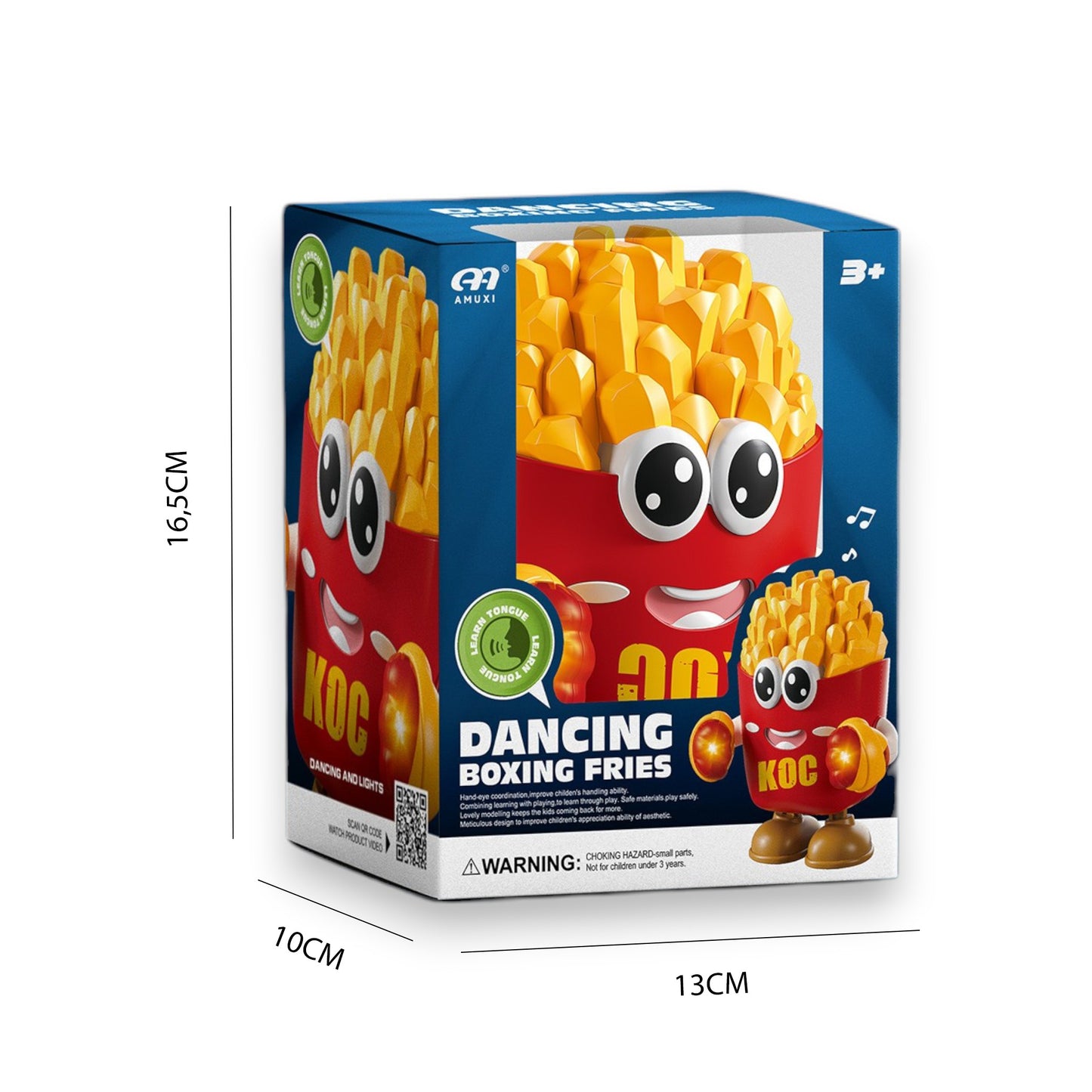 Robot chips dansant avec lumières et musique