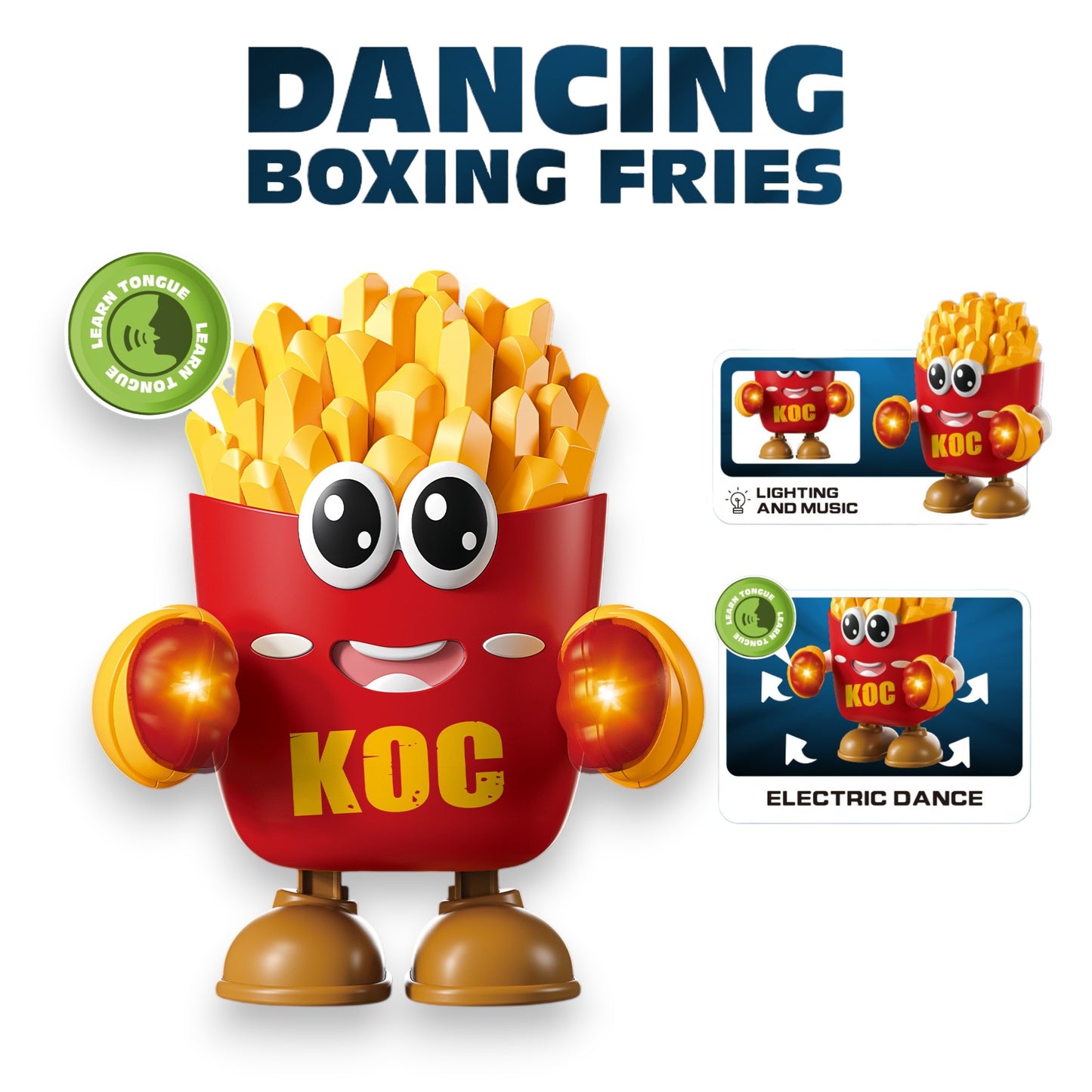 Robot chips dansant avec lumières et musique