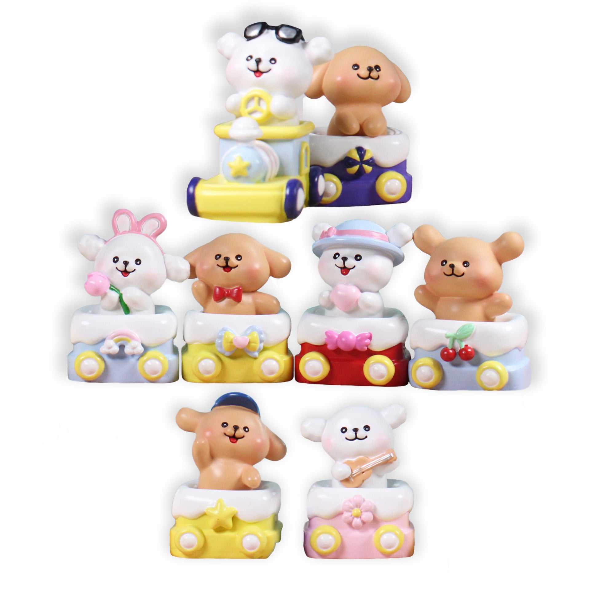 Blind box Happy Dog trenecito Newplay - figura sorpresa coleccionable