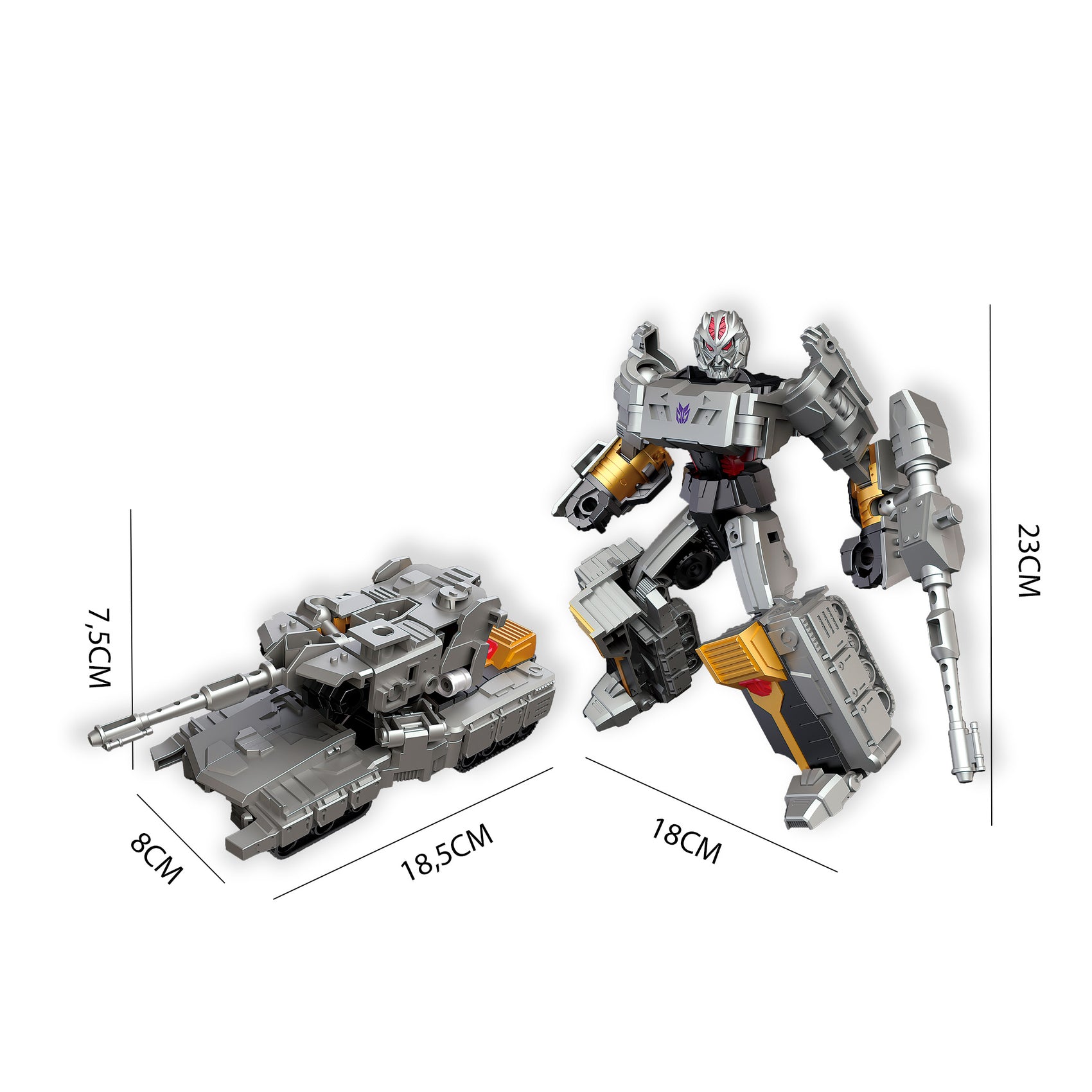 Robot Transformable Tanque de Combate con Armas