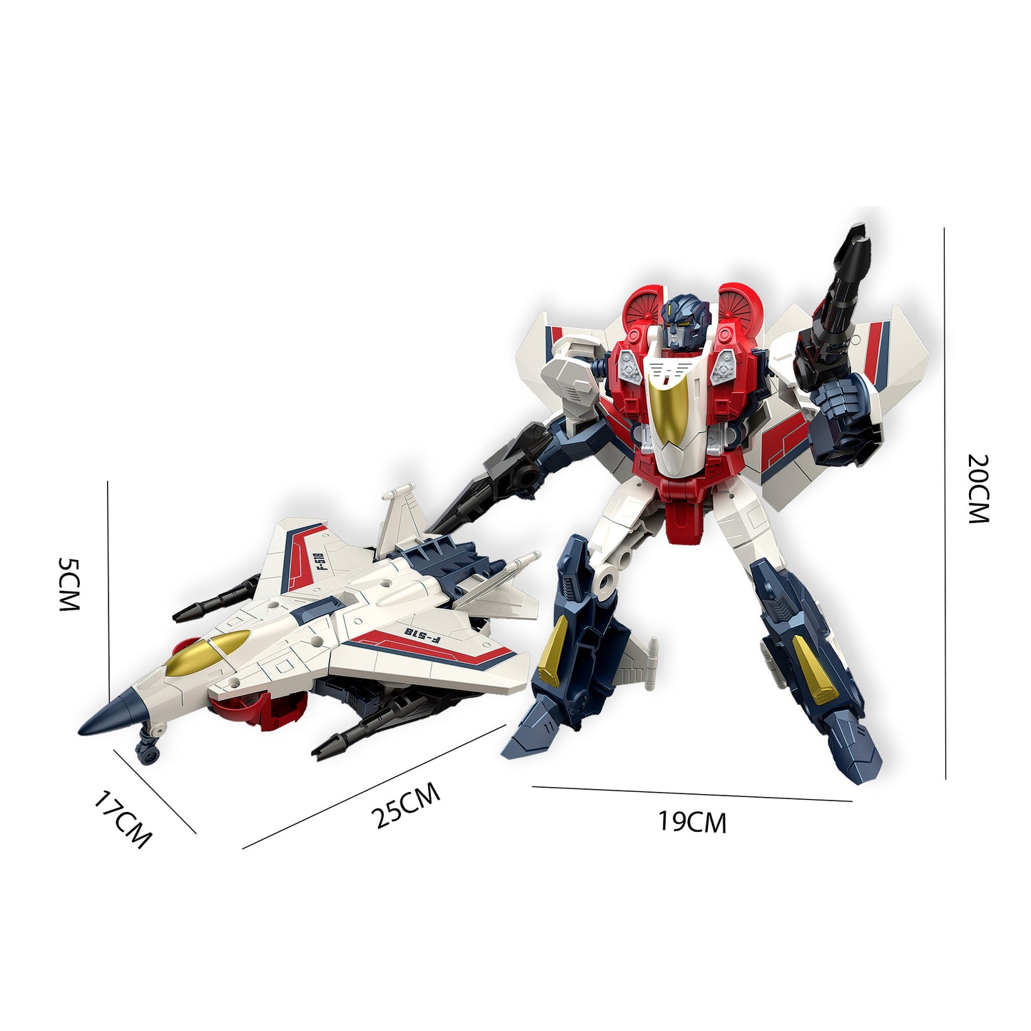 Robot Transformable Avión de Combate con Armas