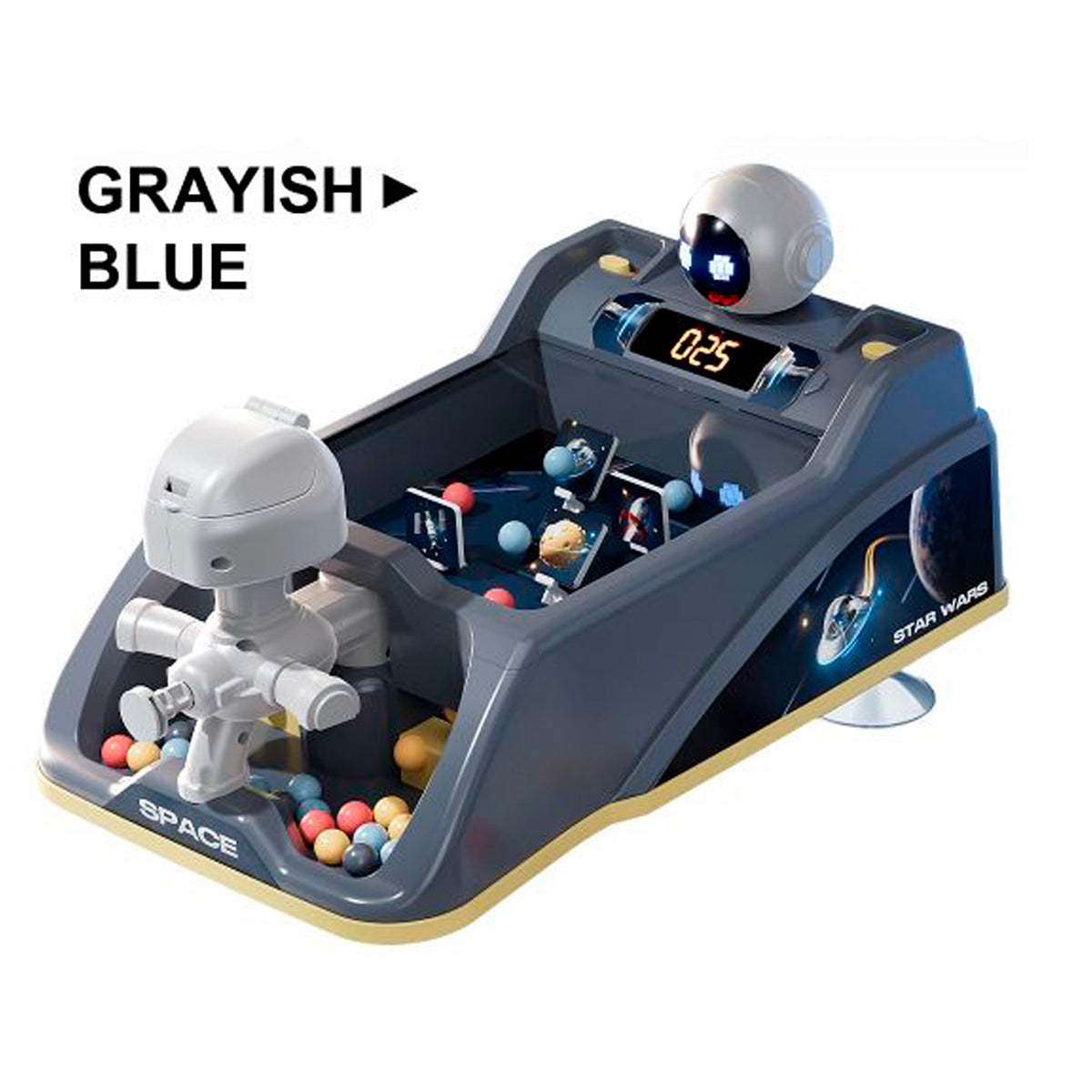 Juego de Tiro Espacial Tipo Arcade para Niños Lanzador de Bolas con Marcador Digital Electrónico Retorno Automático y Batería Recargable USB