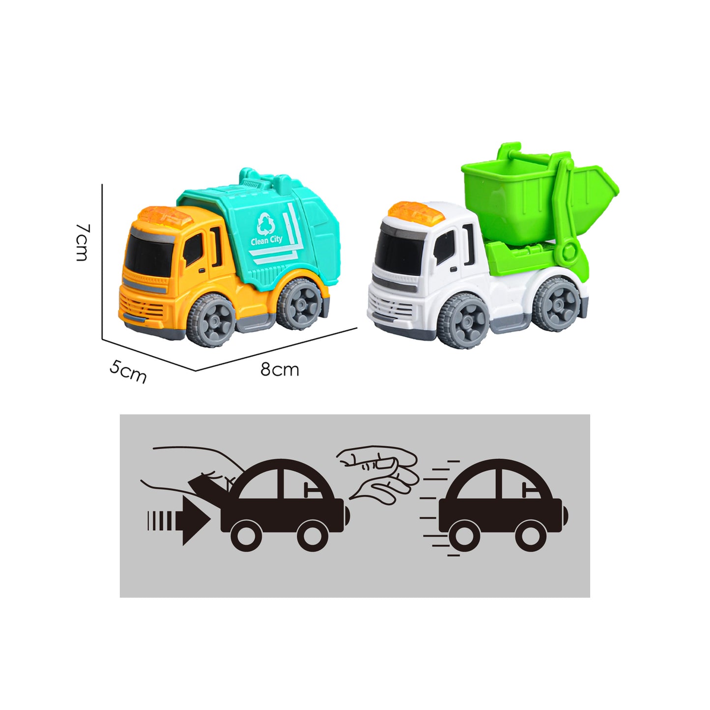 INTERACTIVE TRAFFIC GAME WITH 2 TRUCKS AND 13 ACCESSORIES
