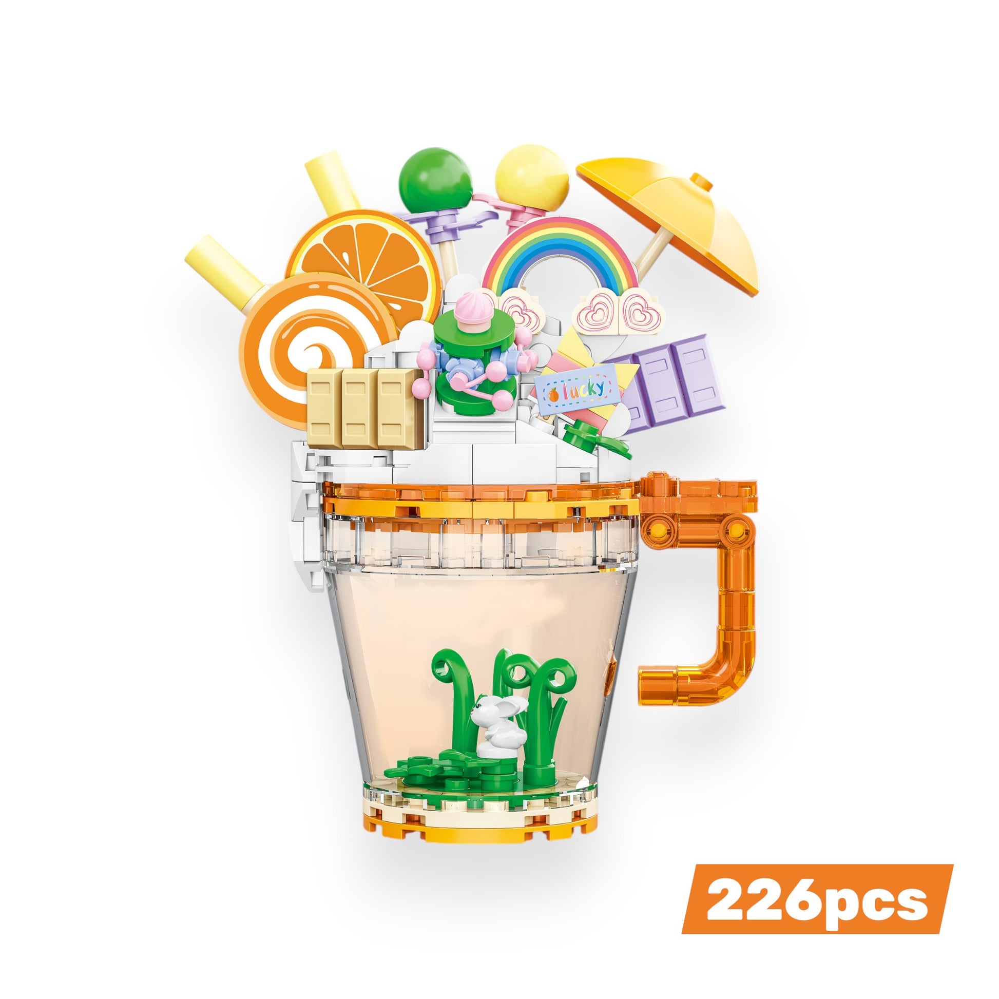 Bloques de construcción bebida naranja Bubble Water 226 piezas Newplay - juguete educativo