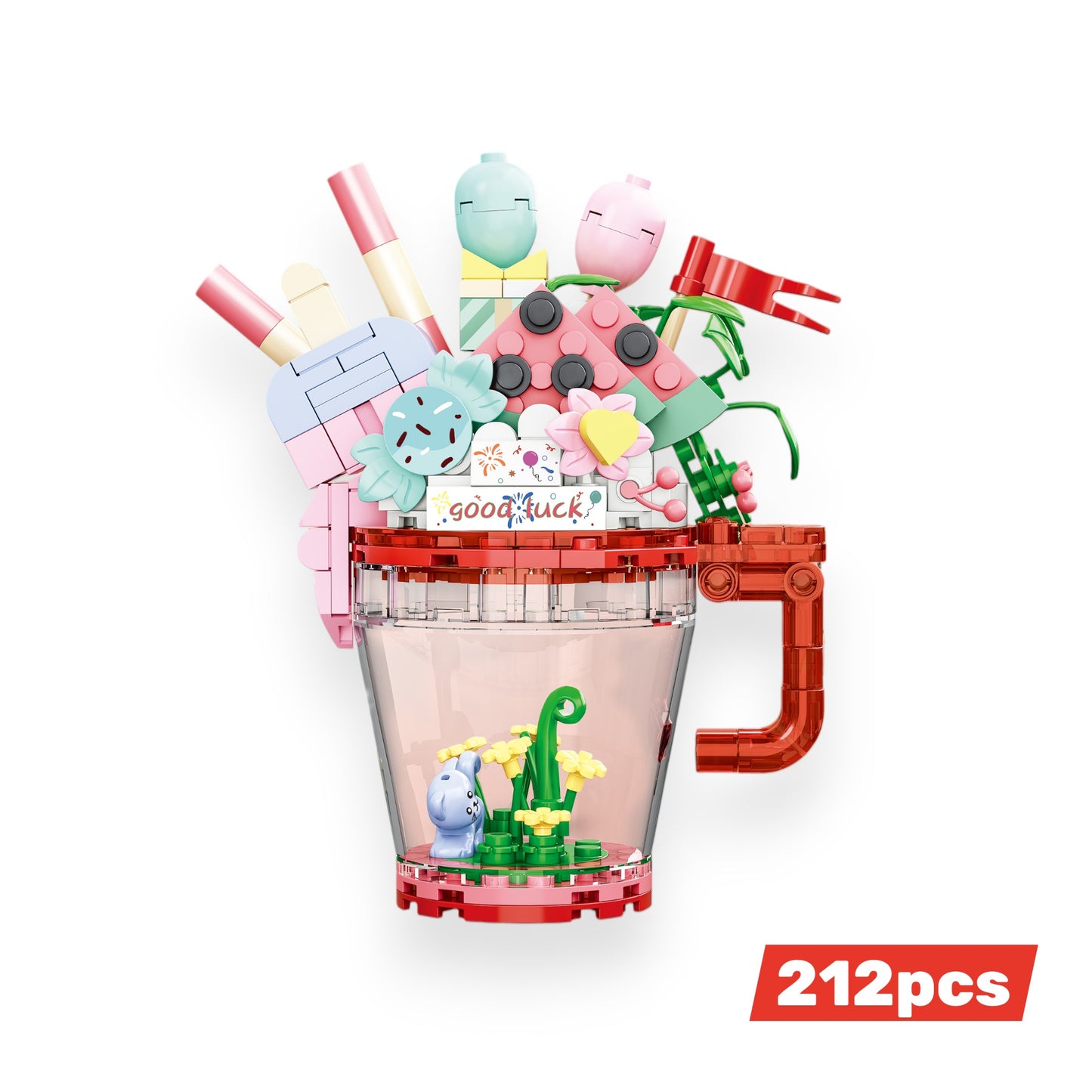 Bloques de construcción bebida sandía Bubble Water 212 piezas Newplay - juguete educativo